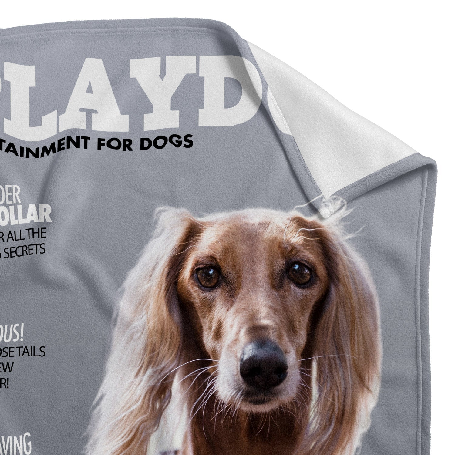 PlayDog Fashion Magazine Cover Personalised Dog Blanket