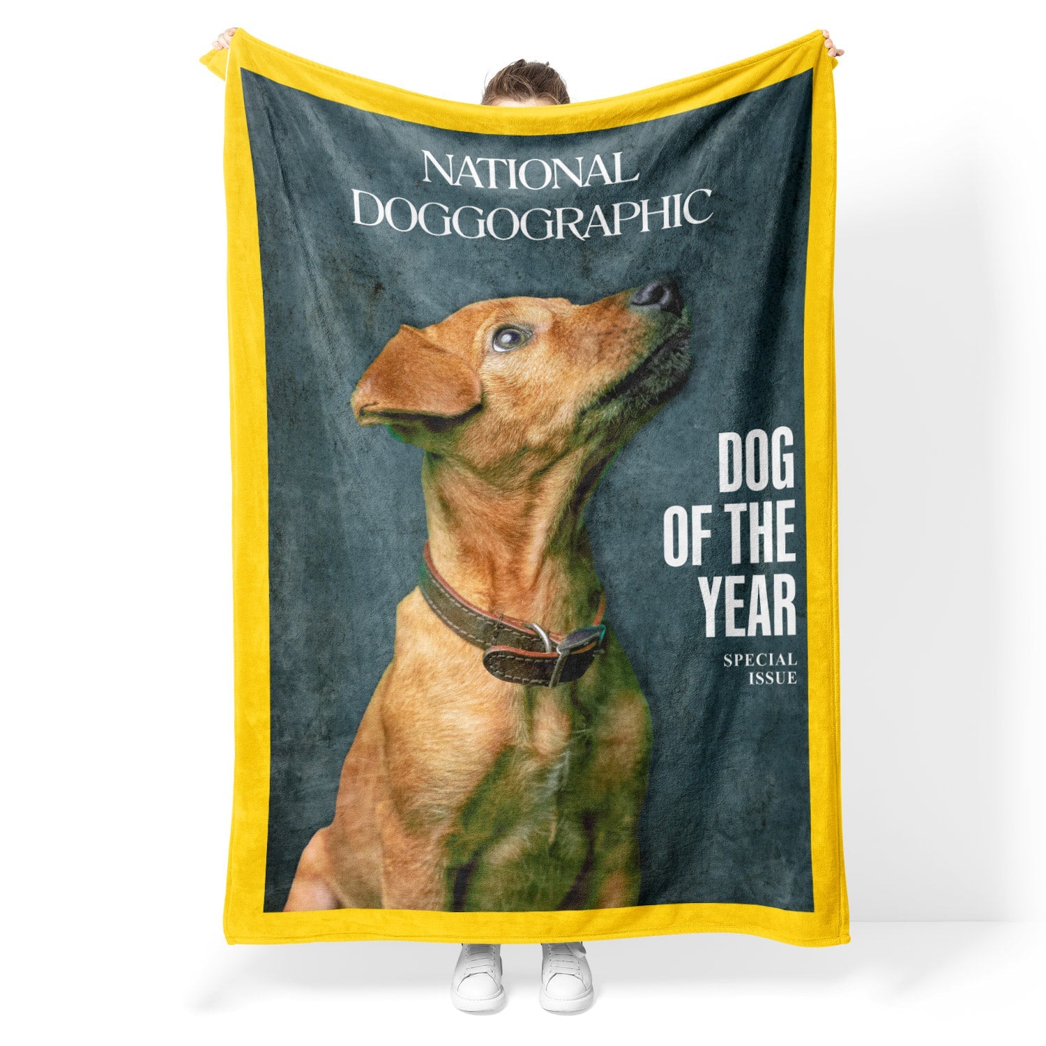 National Doggographic Magazine Cover Personalised Dog Blanket