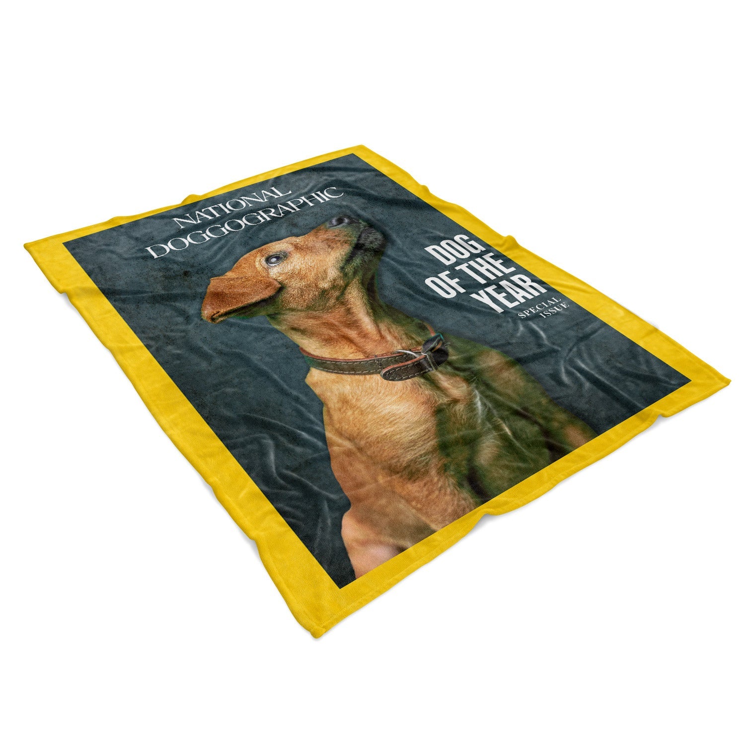 National Doggographic Magazine Cover Personalised Dog Blanket