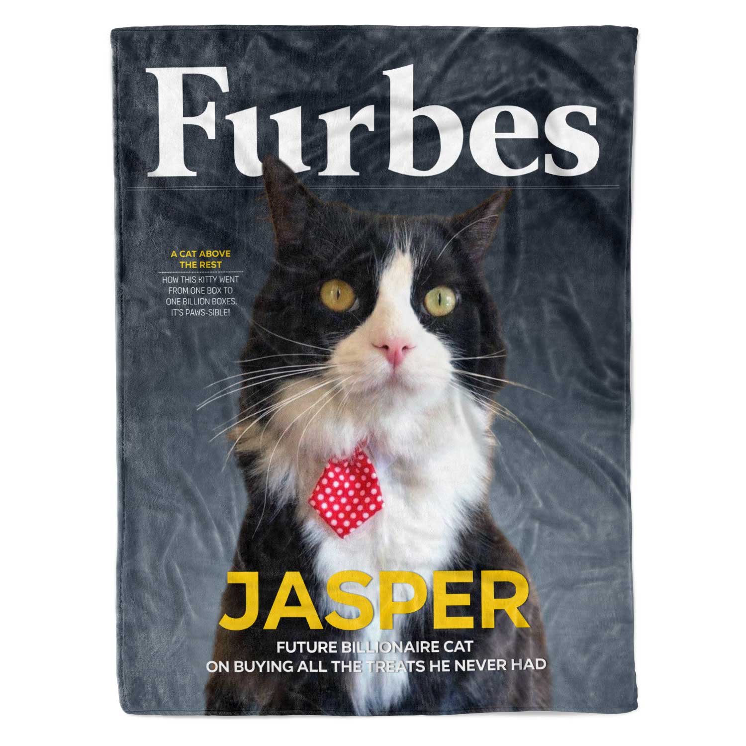 Furbes Magazine Cover Personalised Cat Blanket
