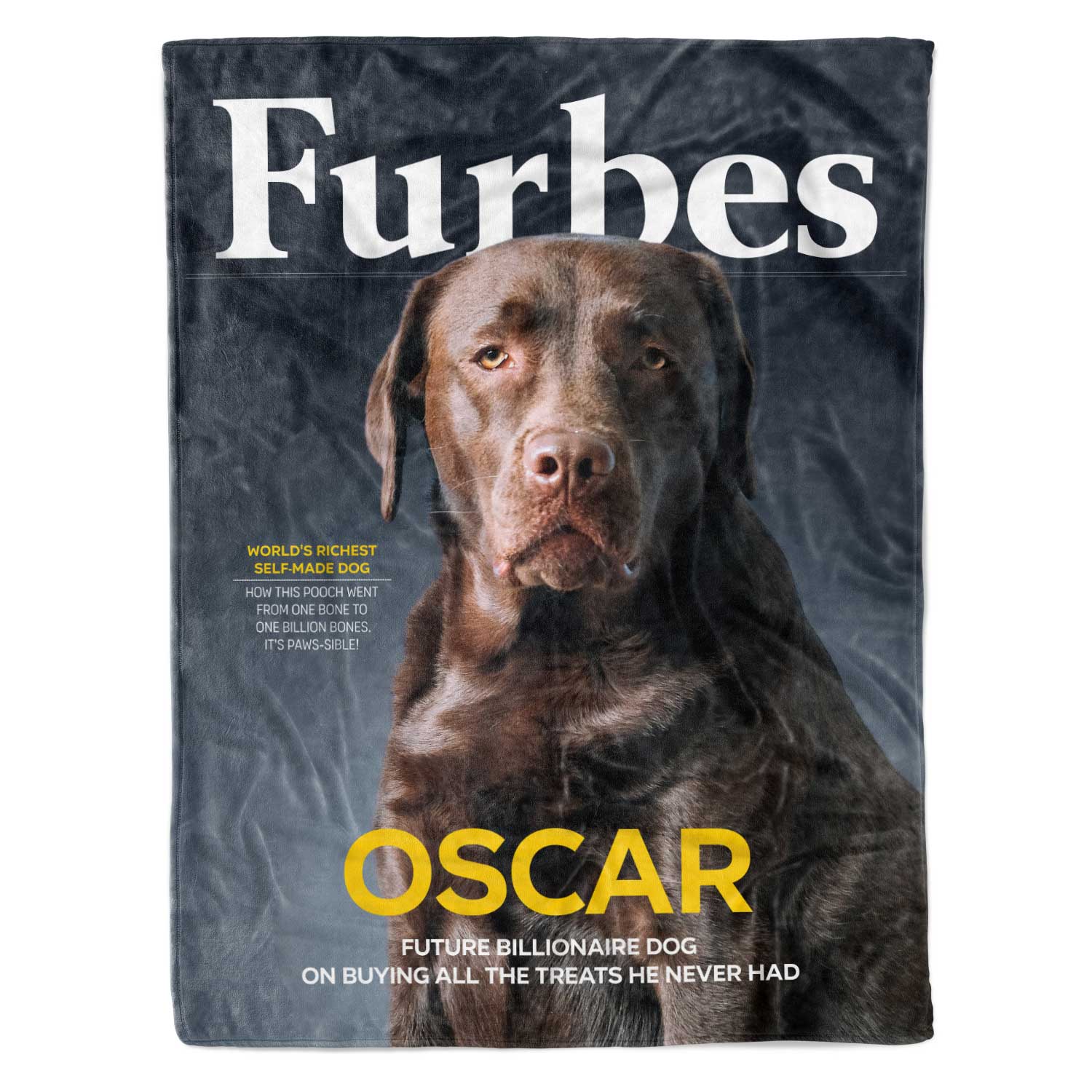 Furbes Magazine Cover Personalised Dog Blanket