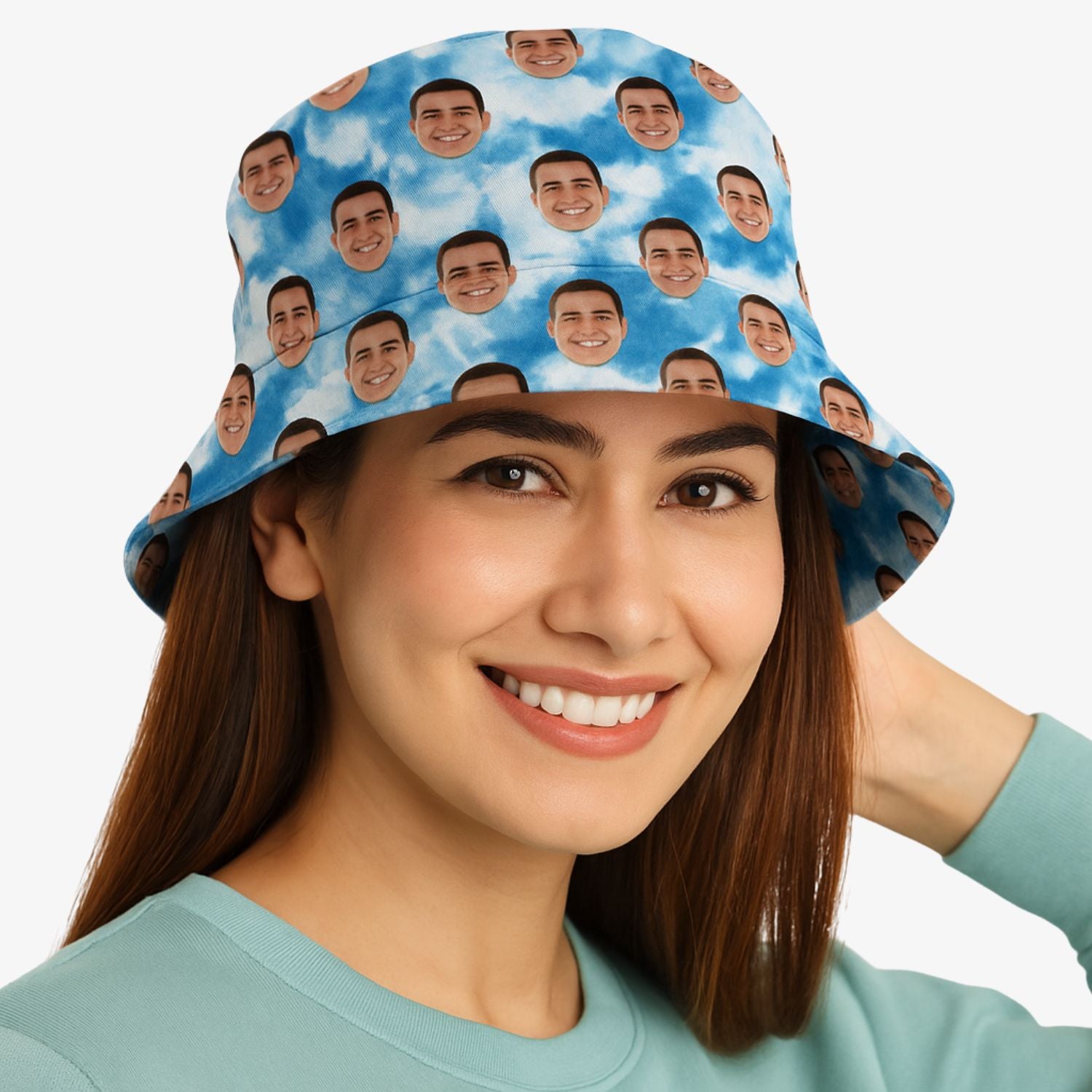 Tie Dye Blue Custom Bucket Hat