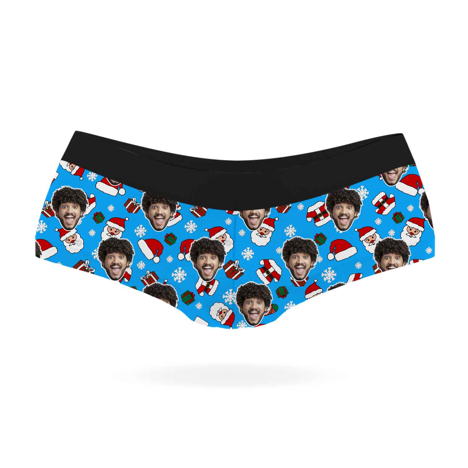 Santa Face Pattern Personalised Christmas Knickers
