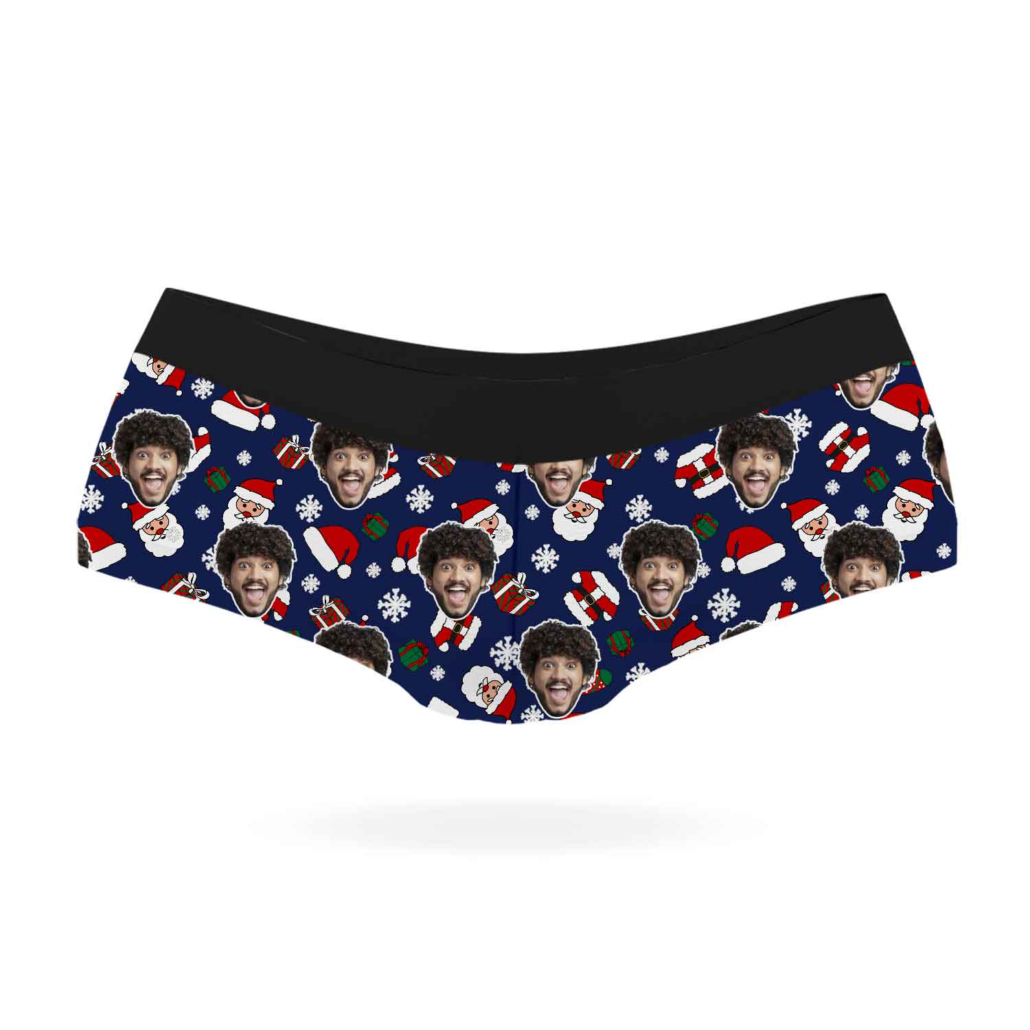 Santa Face Pattern Personalised Christmas Knickers