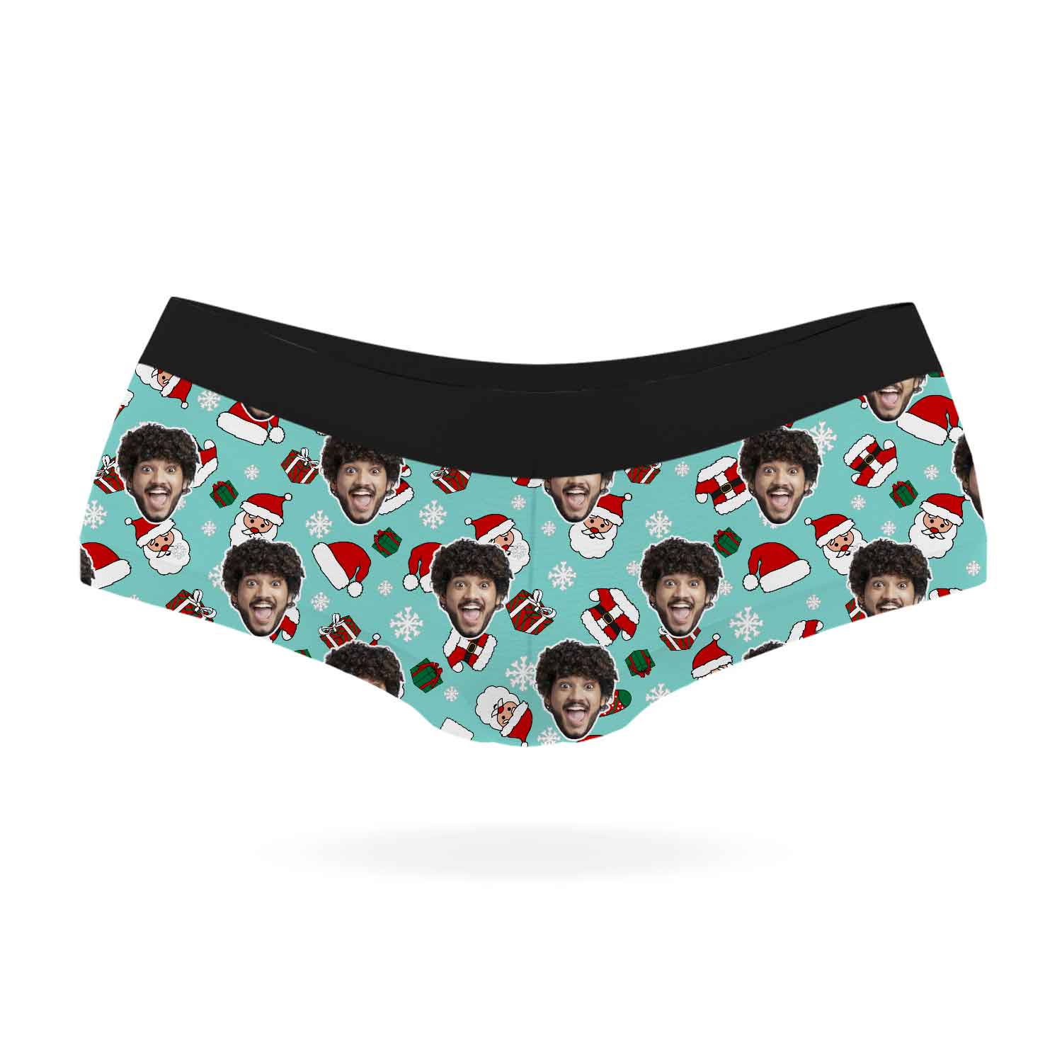 Santa Face Pattern Personalised Christmas Knickers