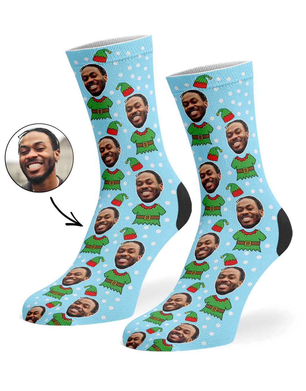 Elf Me Custom Face Socks