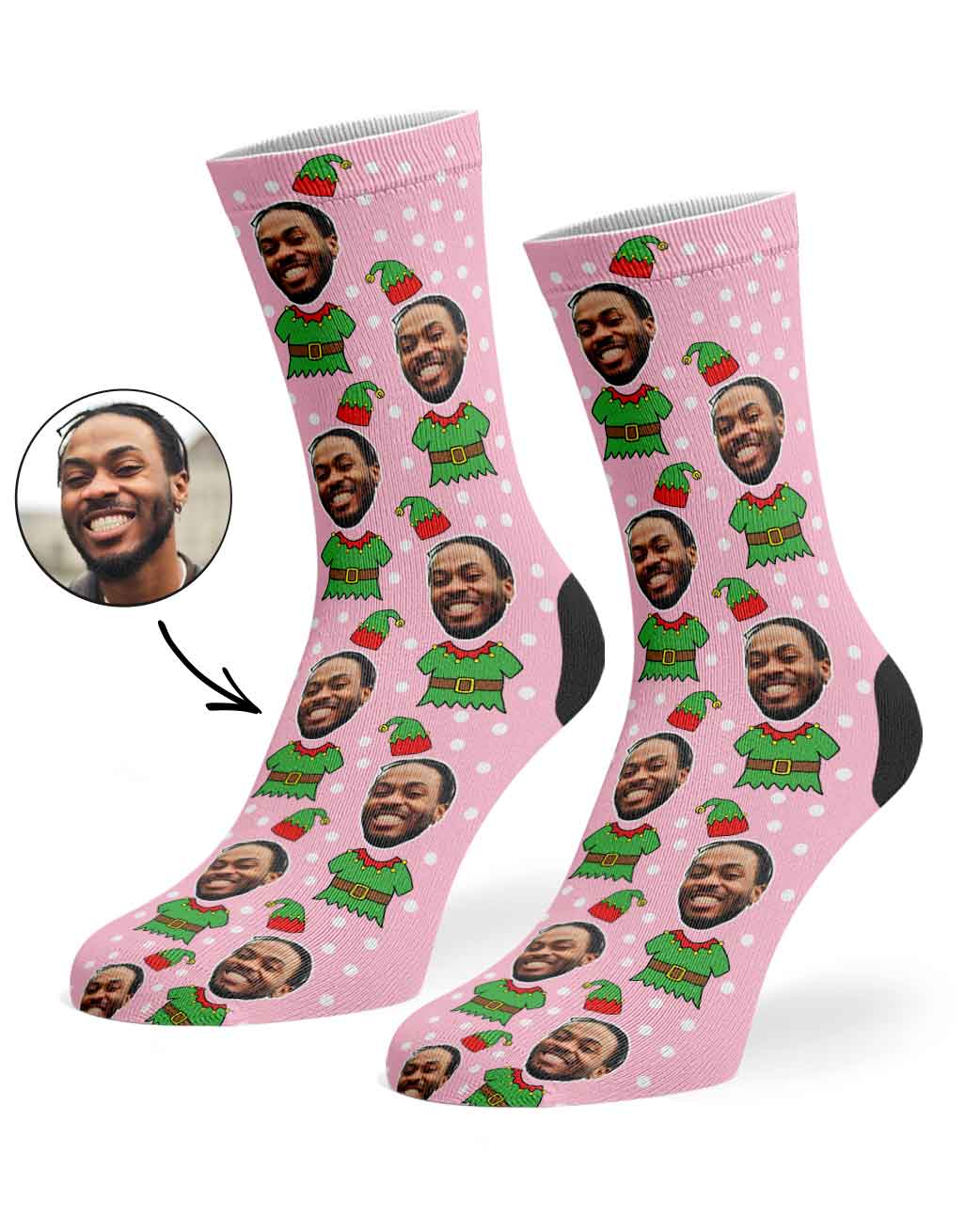 Elf Me Custom Face Socks