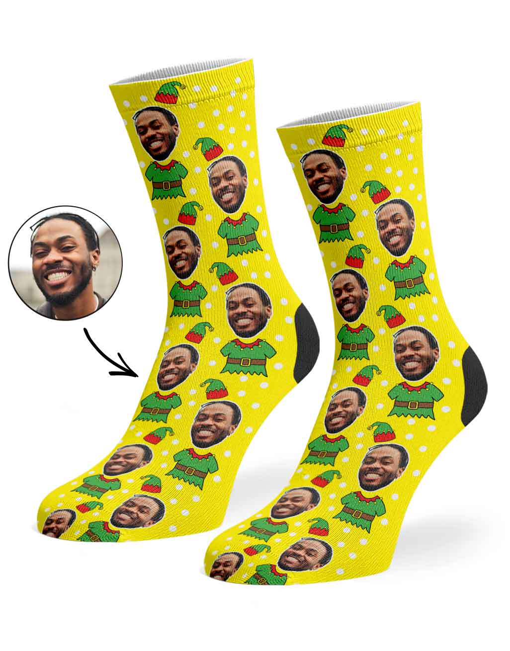 Elf Me Custom Face Socks