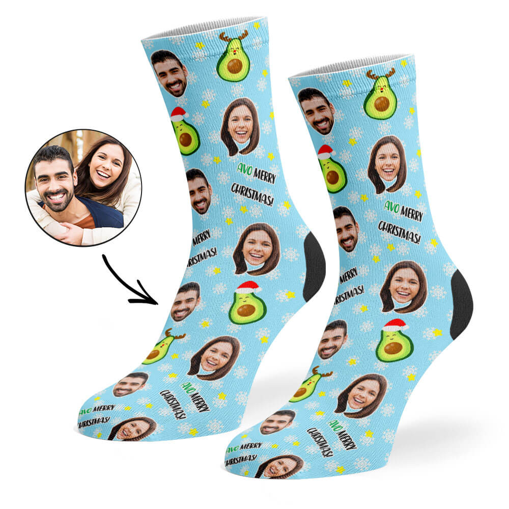 Avo Merry Christmas Photo Socks