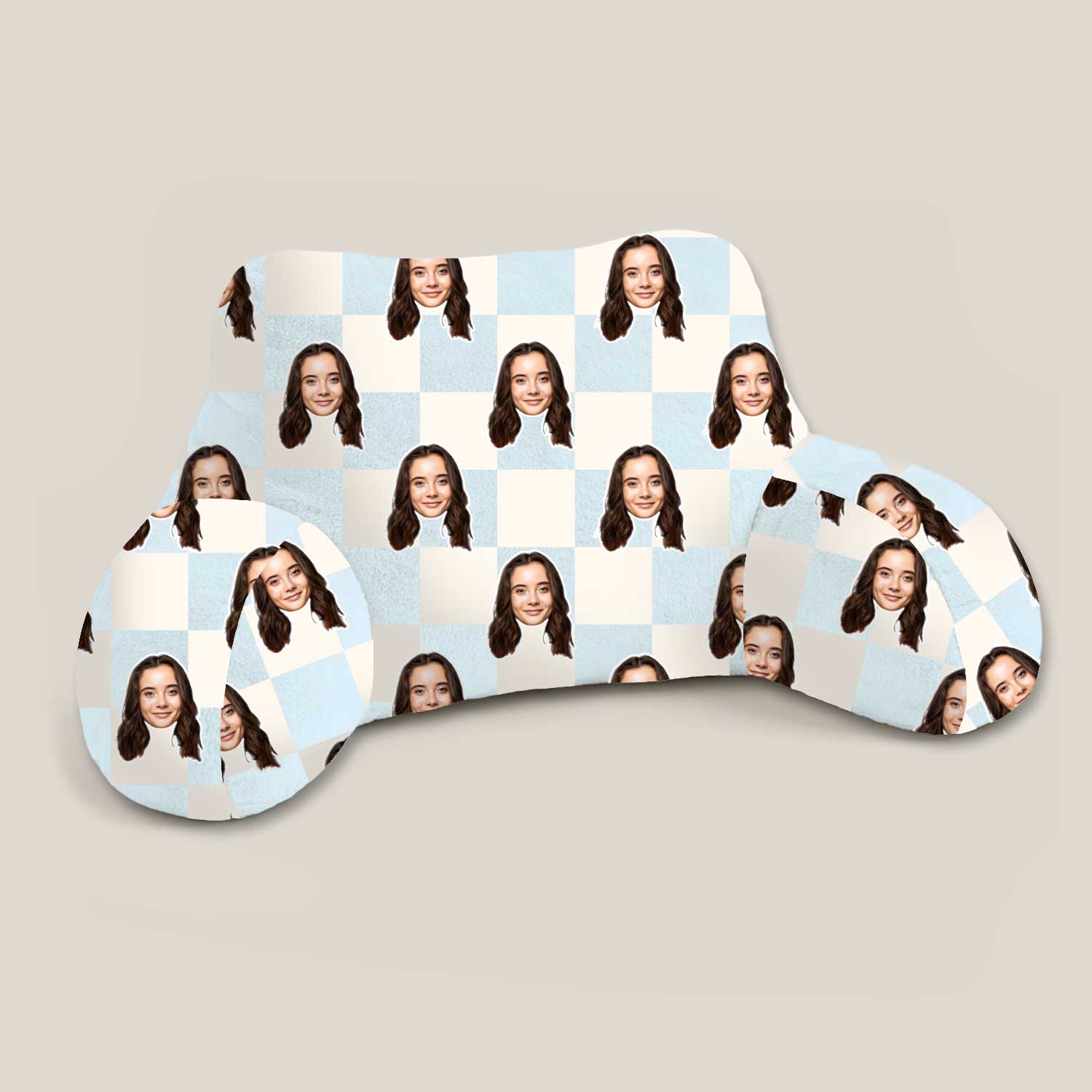 Personalised Check Square Cuddle Cushion