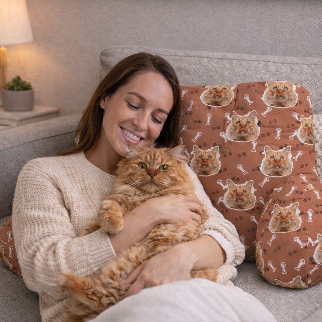 Personalised Cat Cuddle Cushion