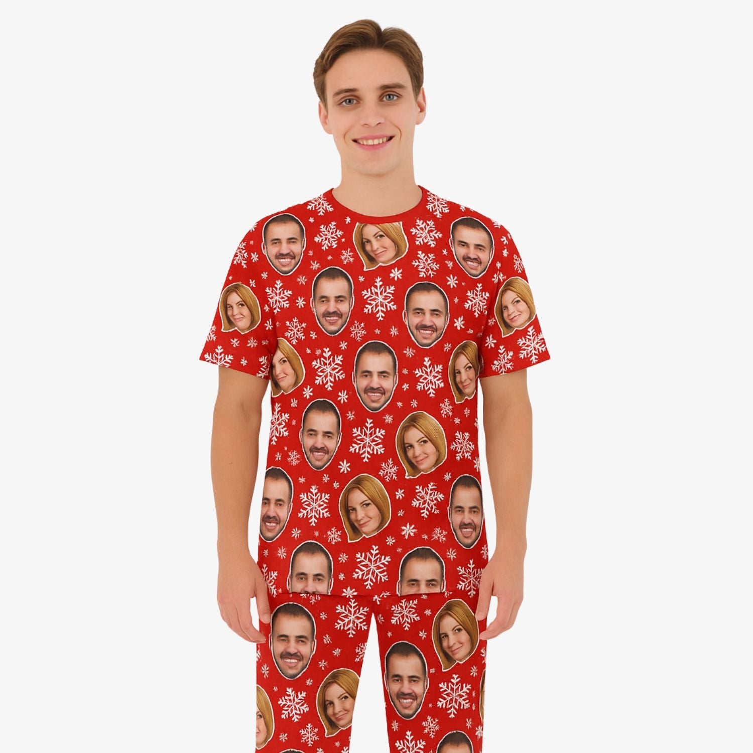 Men's Snowflake Christmas Pyjamas