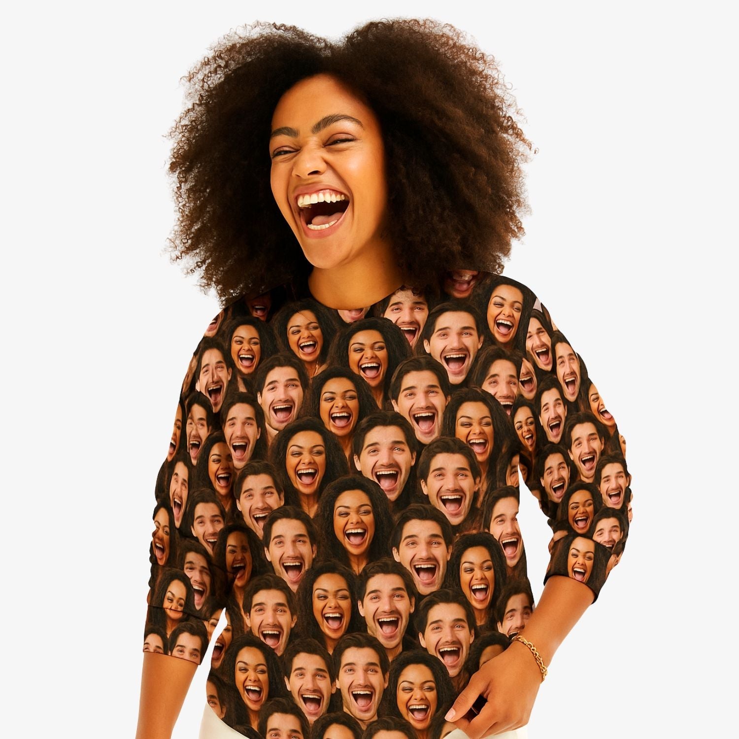 Couple Face Mash Personalised Sweatshirt