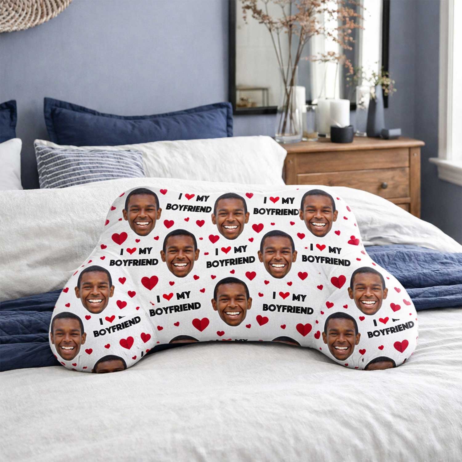 Personalised I Love My Boyfriend Cuddle Cushion