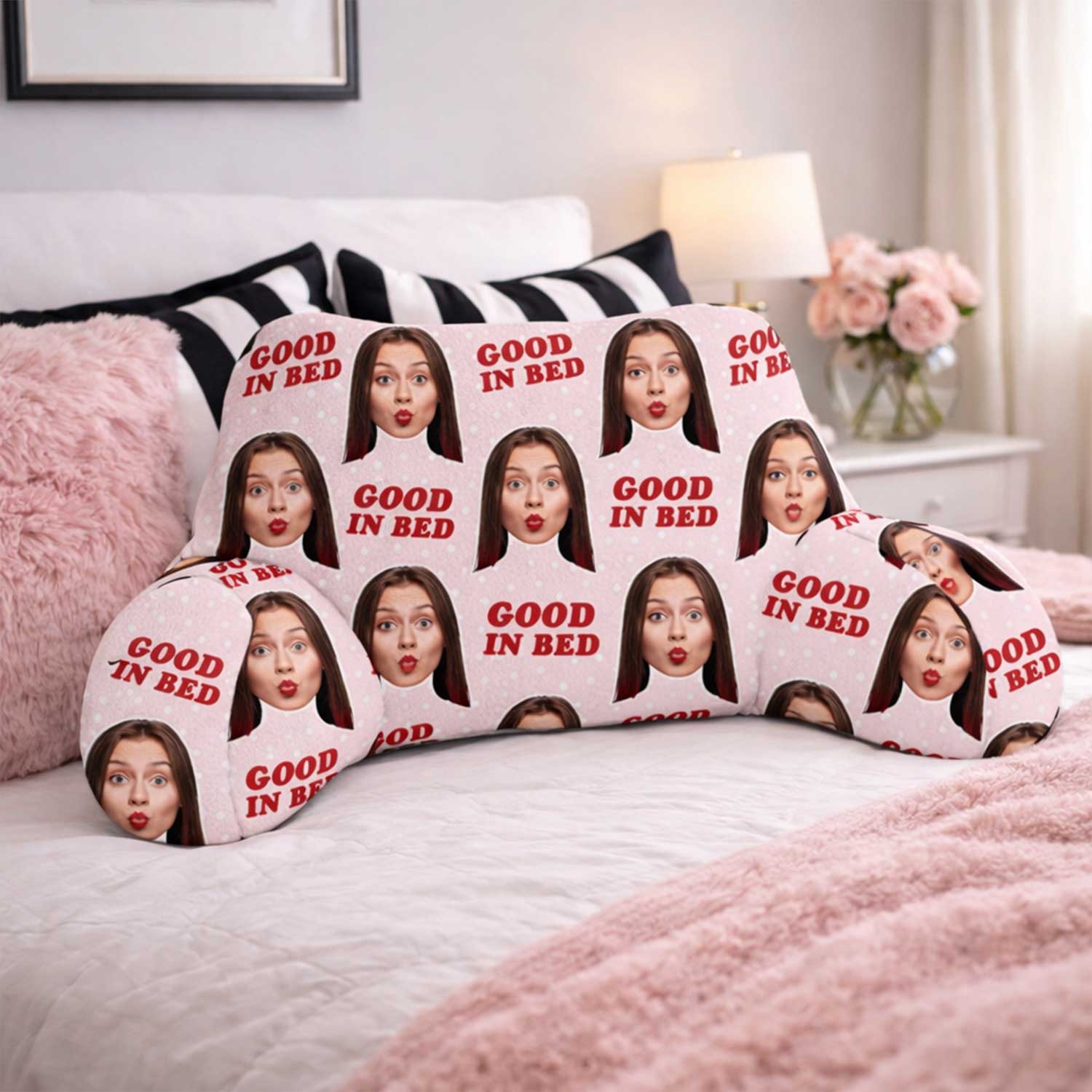 Personalised Good In Bed Cuddle Cushion