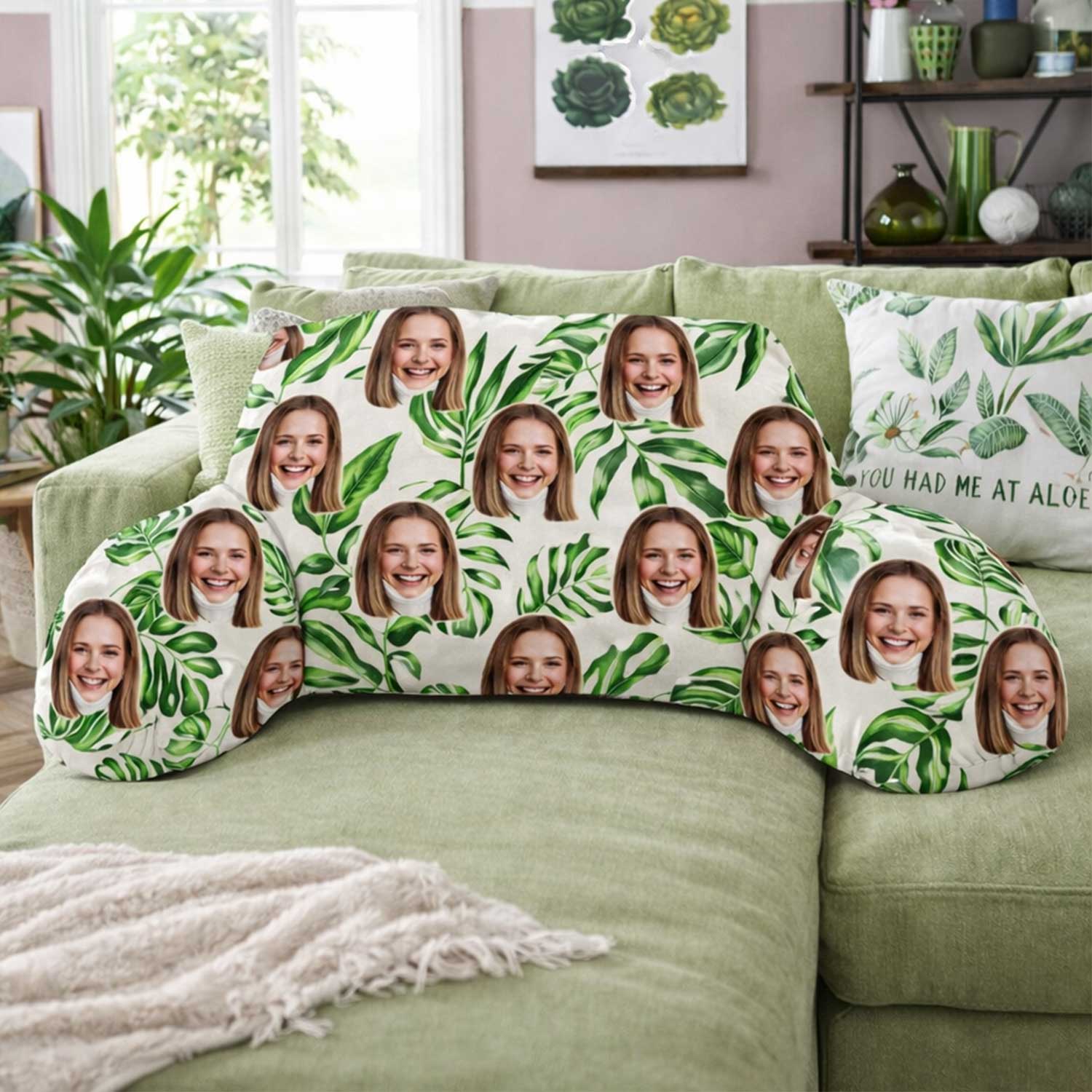 Personalised Tropical Cuddle Cushion