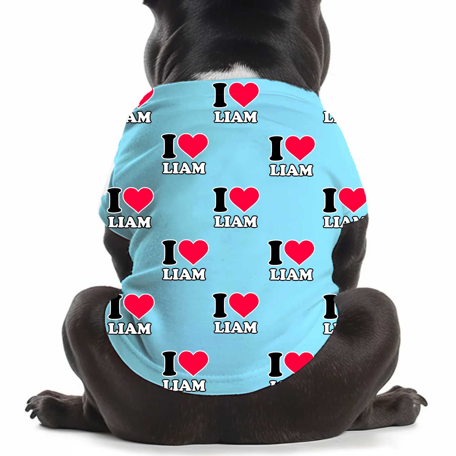 I Heart [Name] Personalised Dog T Shirt