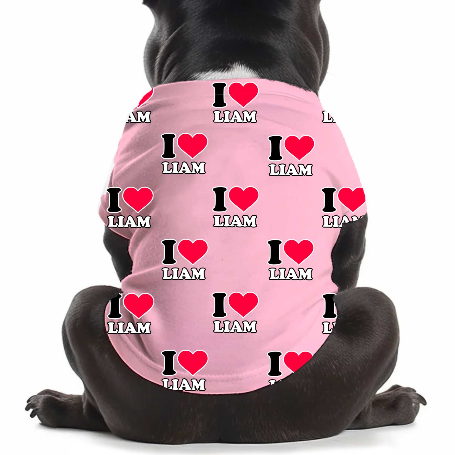 I Heart [Name] Personalised Dog T Shirt