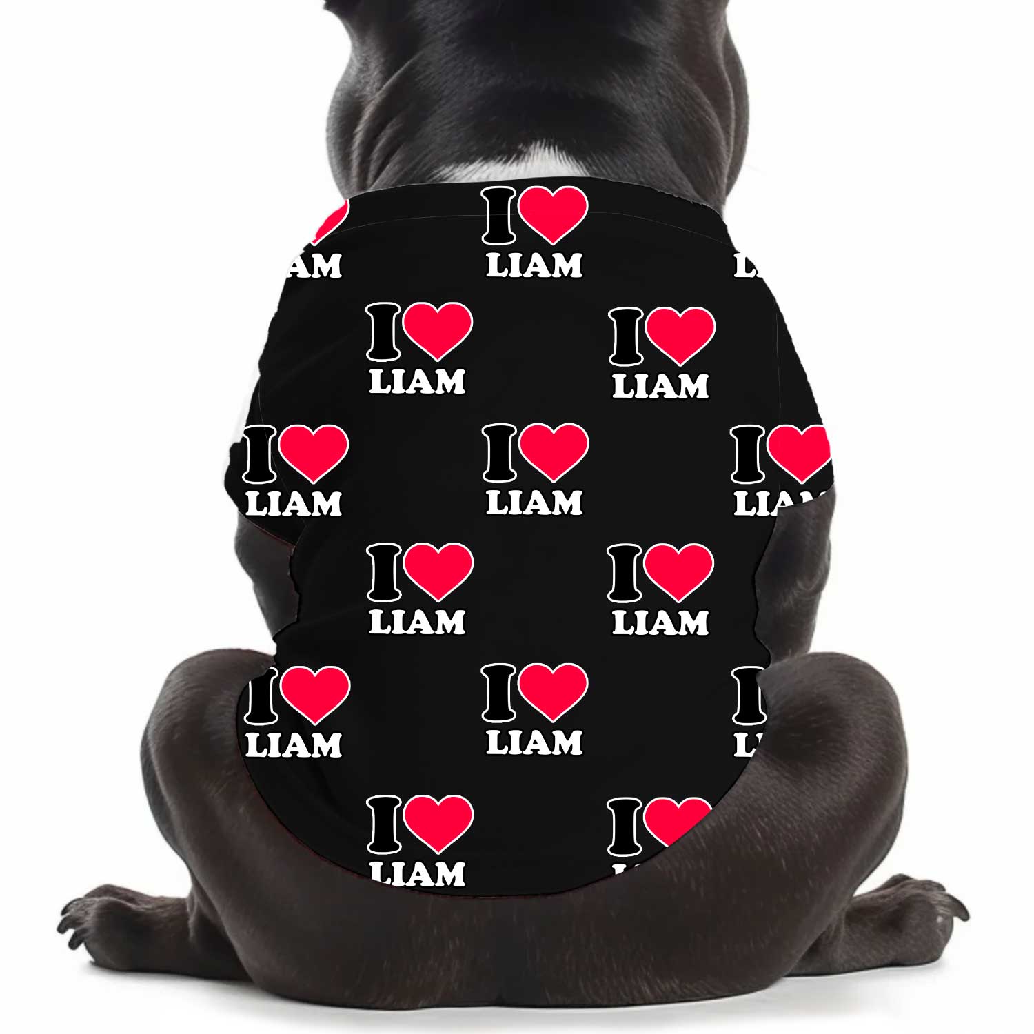 I Heart [Name] Personalised Dog T Shirt