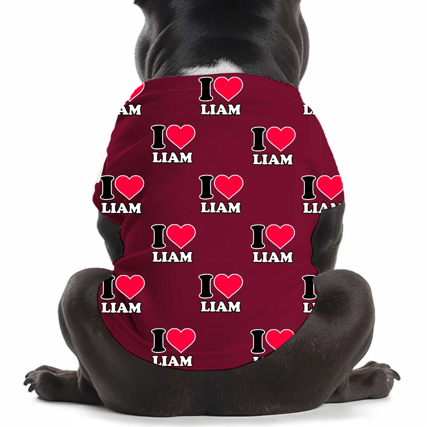 I Heart [Name] Personalised Dog T Shirt