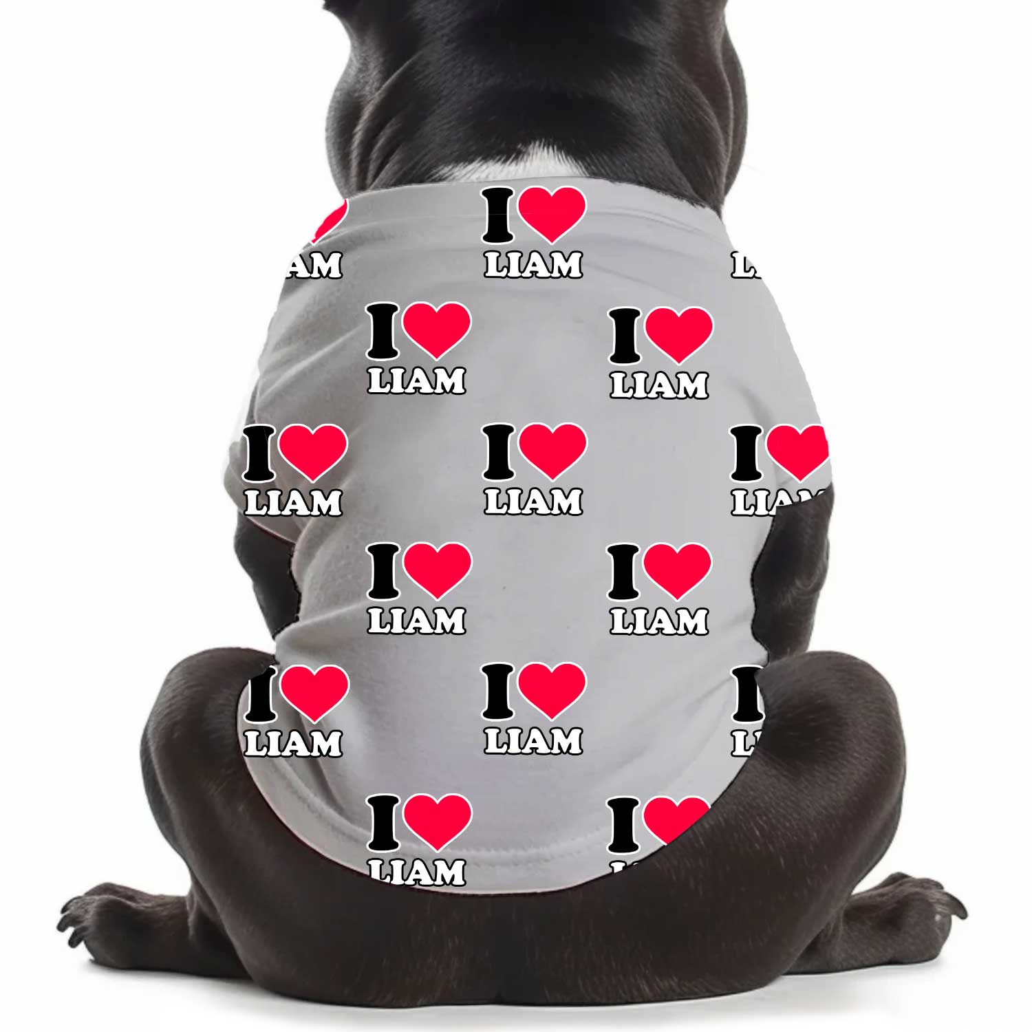 I Heart [Name] Personalised Dog T Shirt