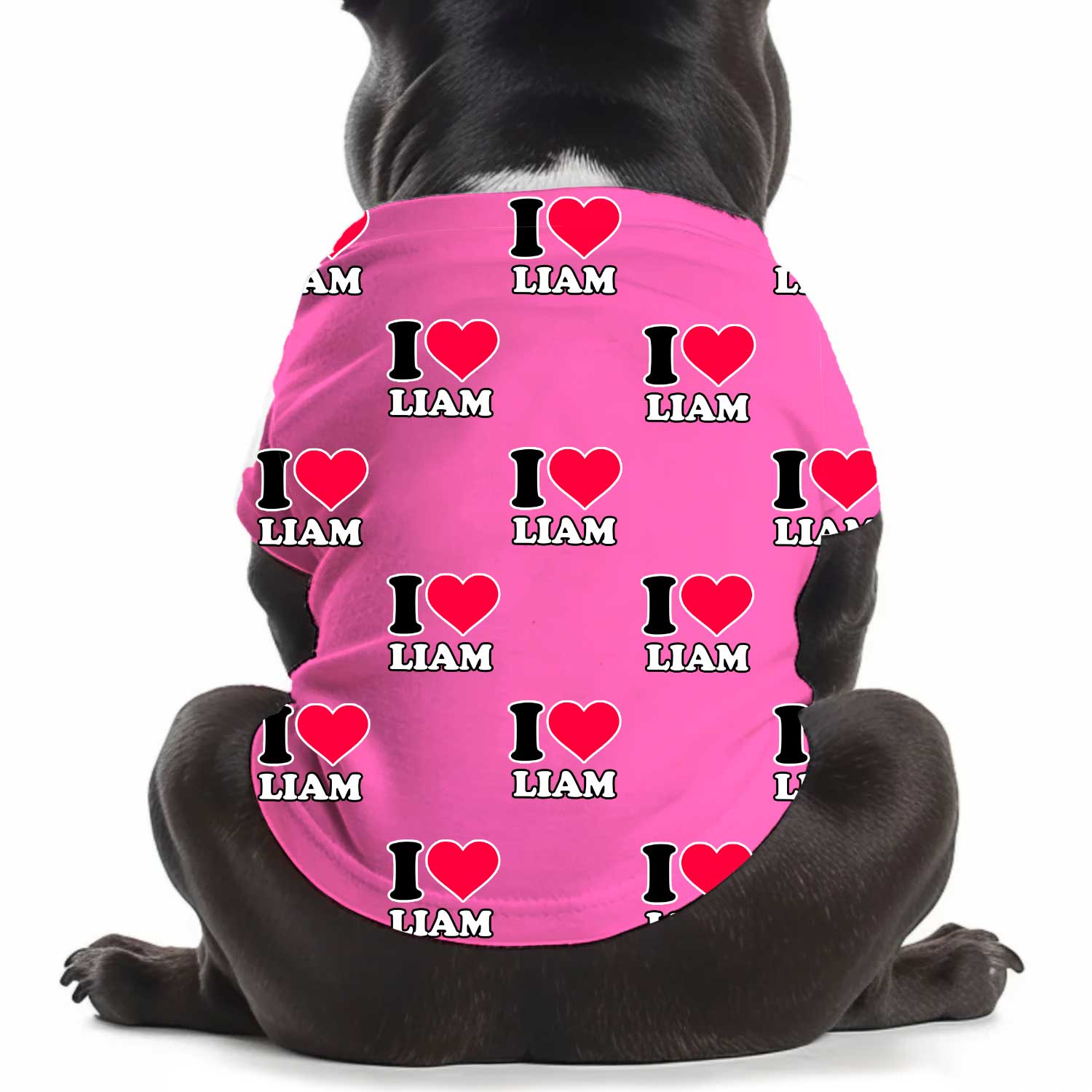 I Heart [Name] Personalised Dog T Shirt