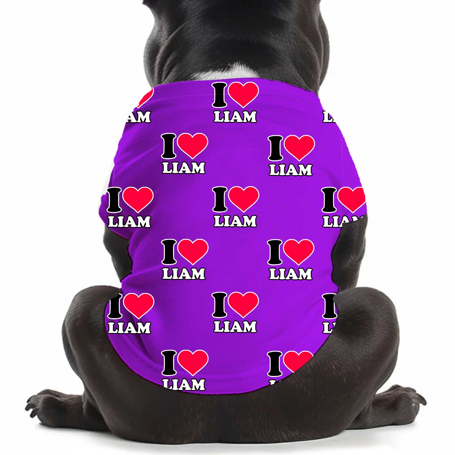 I Heart [Name] Personalised Dog T Shirt