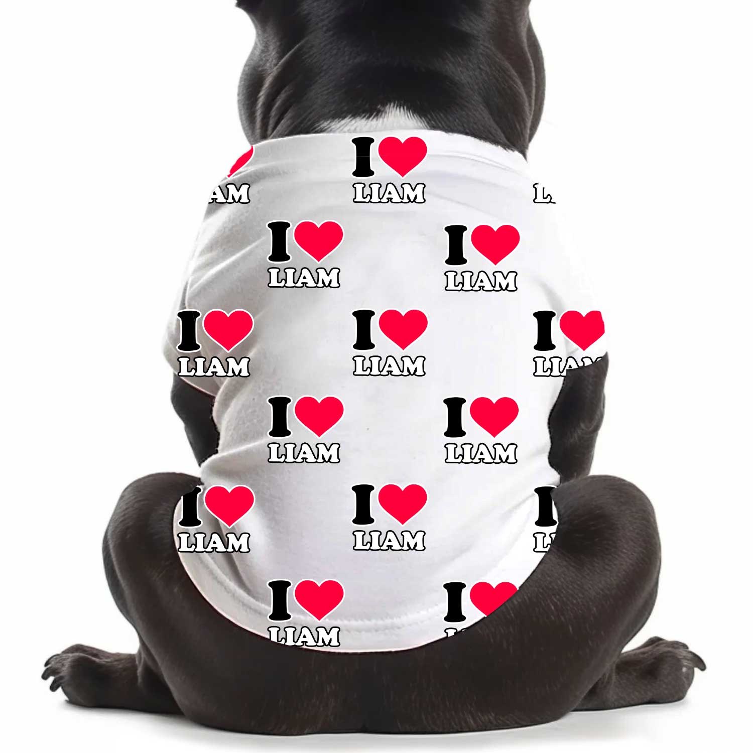 I Heart [Name] Personalised Dog T Shirt