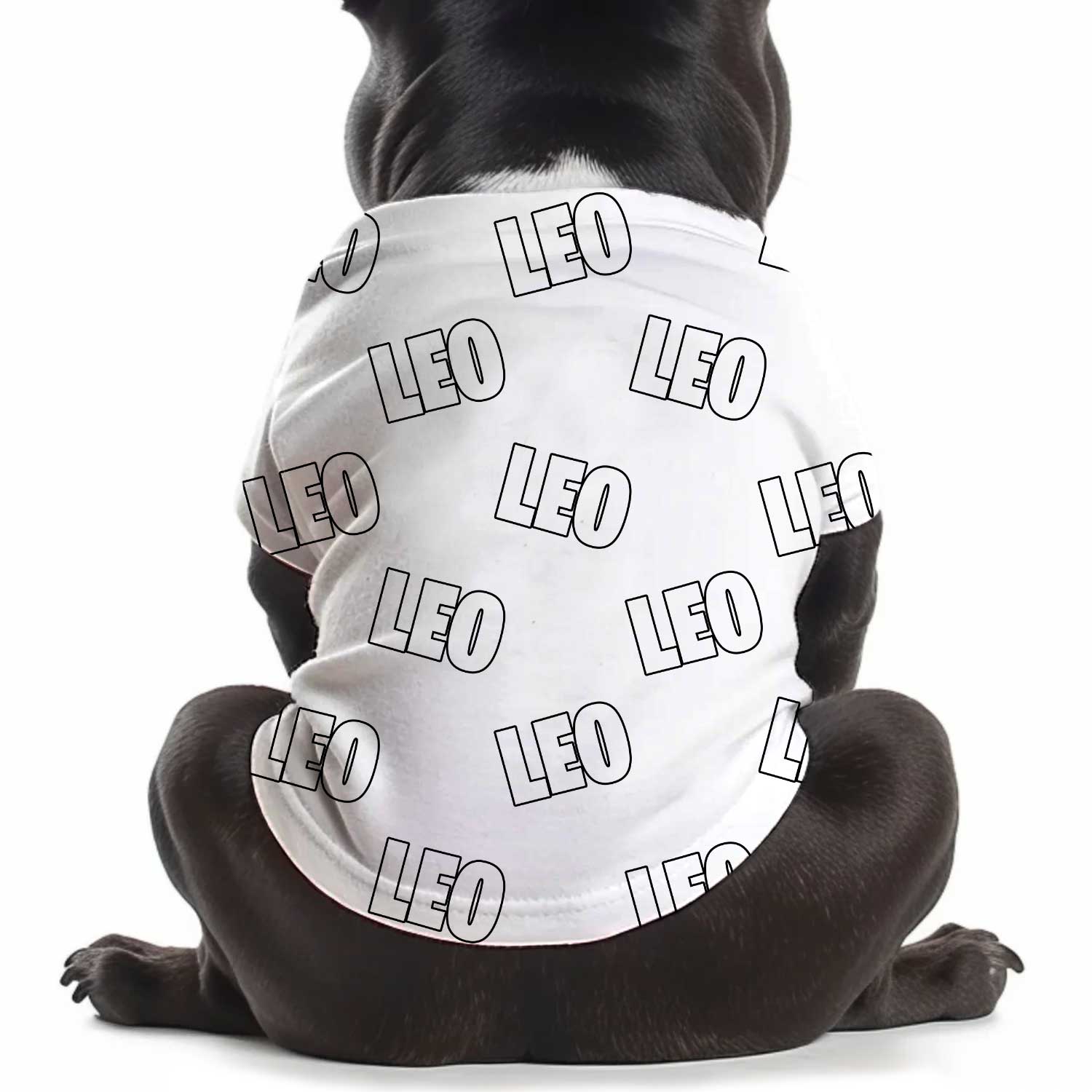 Dog Name Paw Print Personalised Dog T Shirt