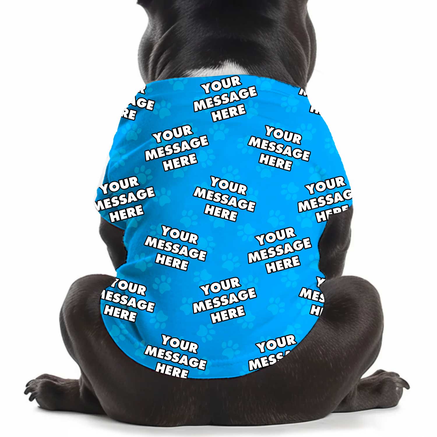 Your Message Personalised Dog T Shirt