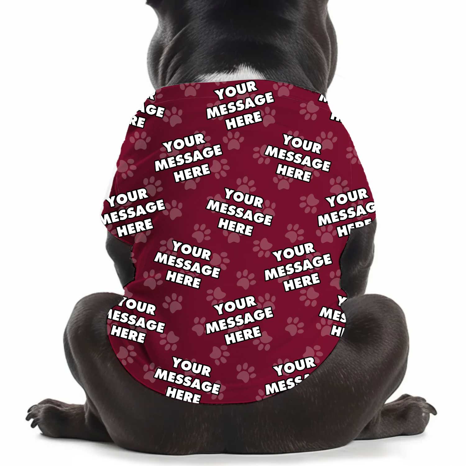 Your Message Personalised Dog T Shirt
