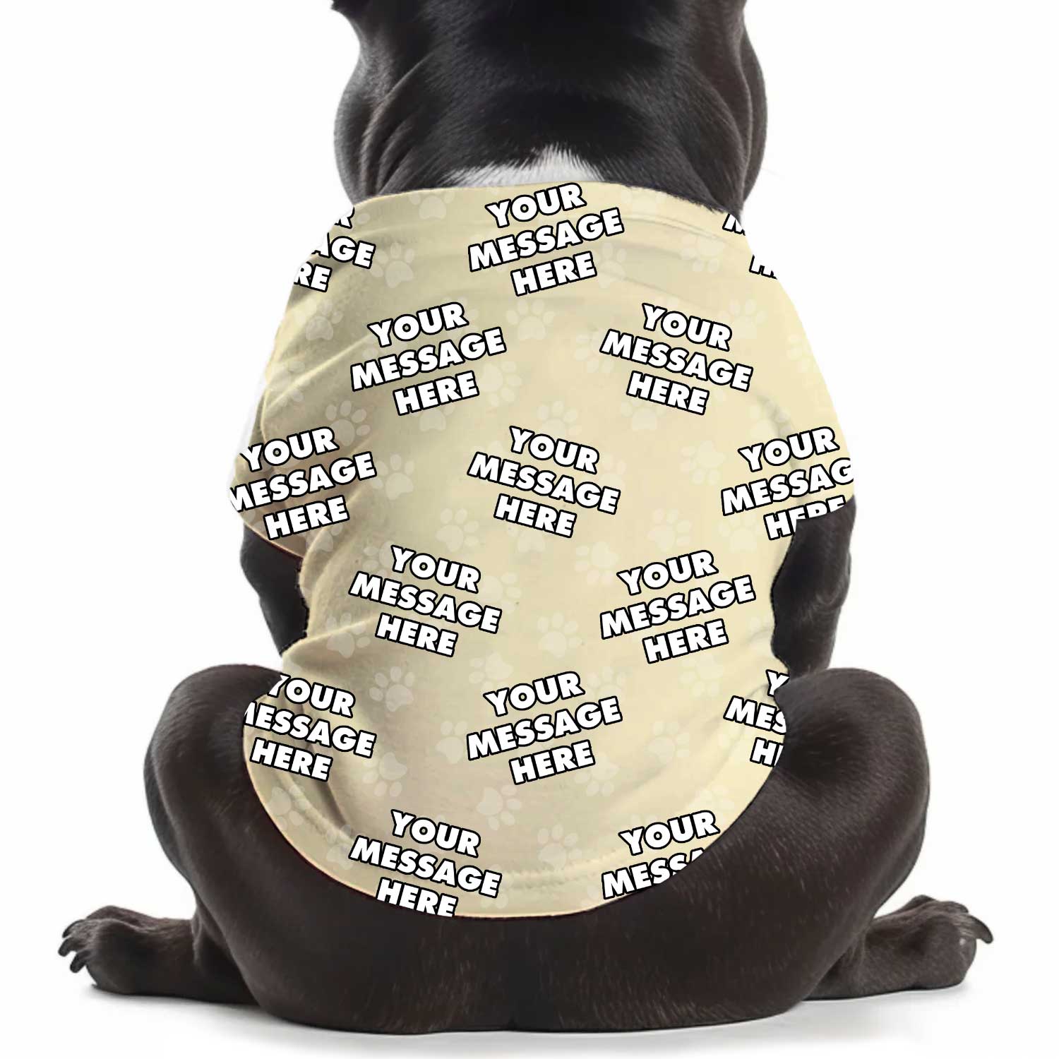 Your Message Personalised Dog T Shirt