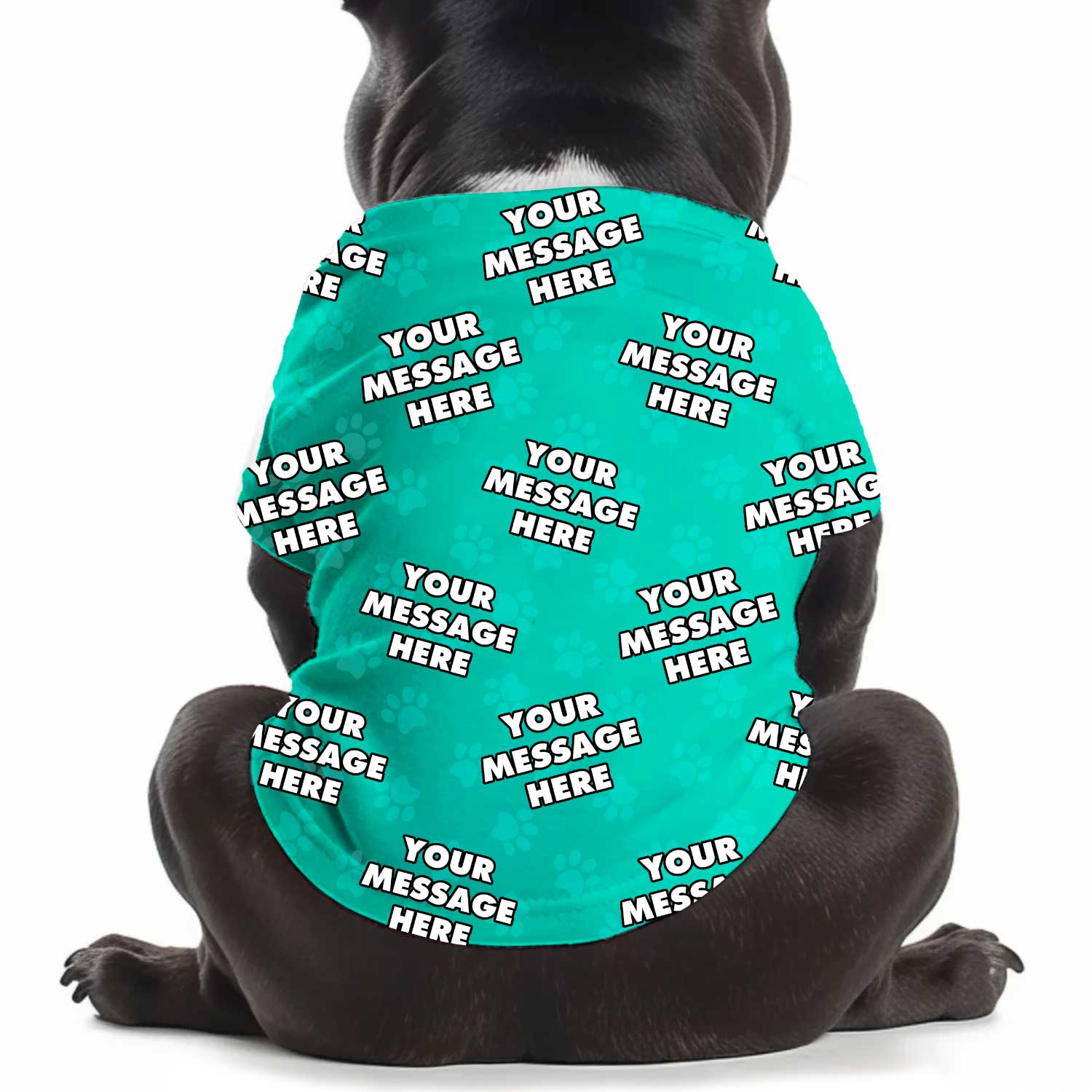 Your Message Personalised Dog T Shirt