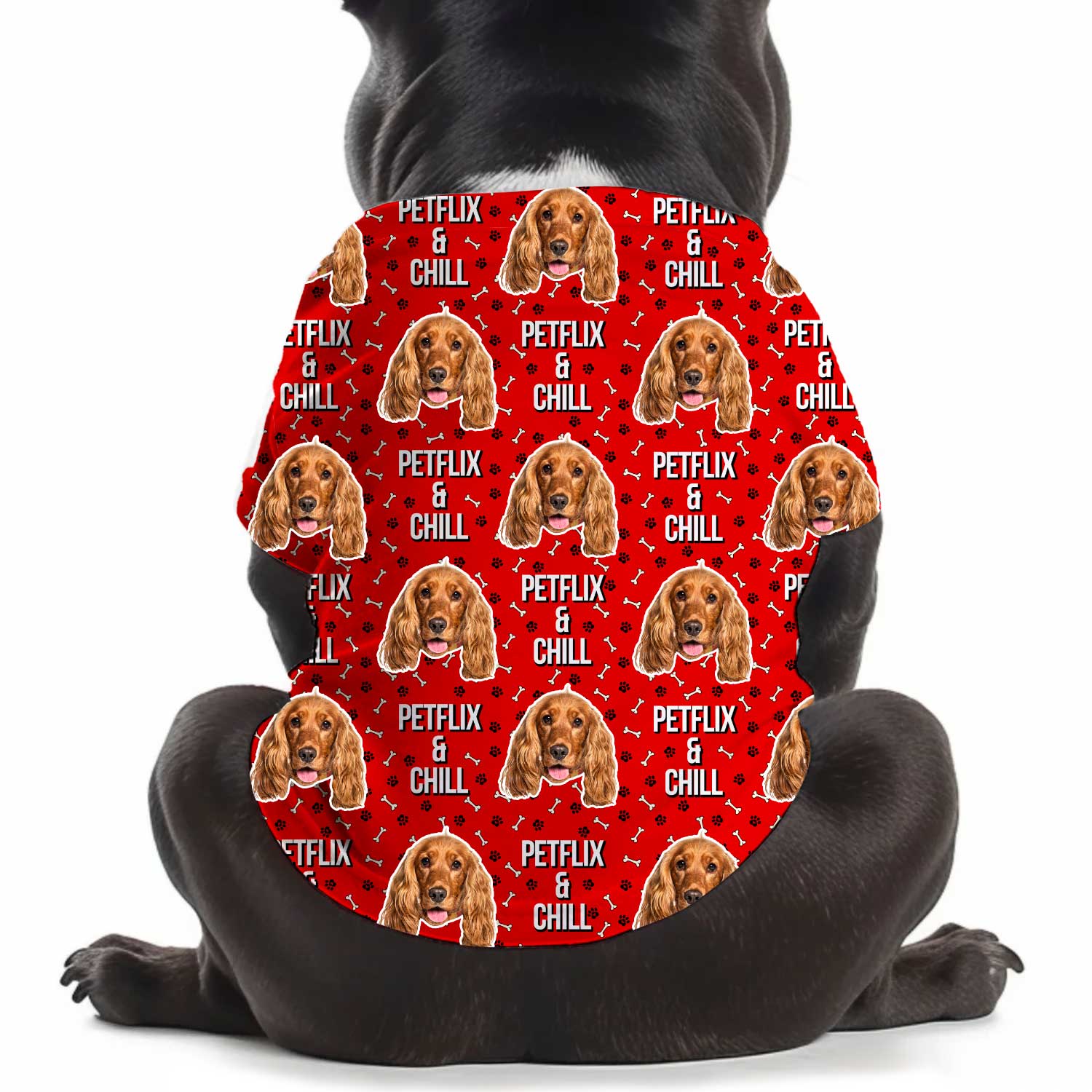 Petflix and Chill Personalised Dog T Shirt