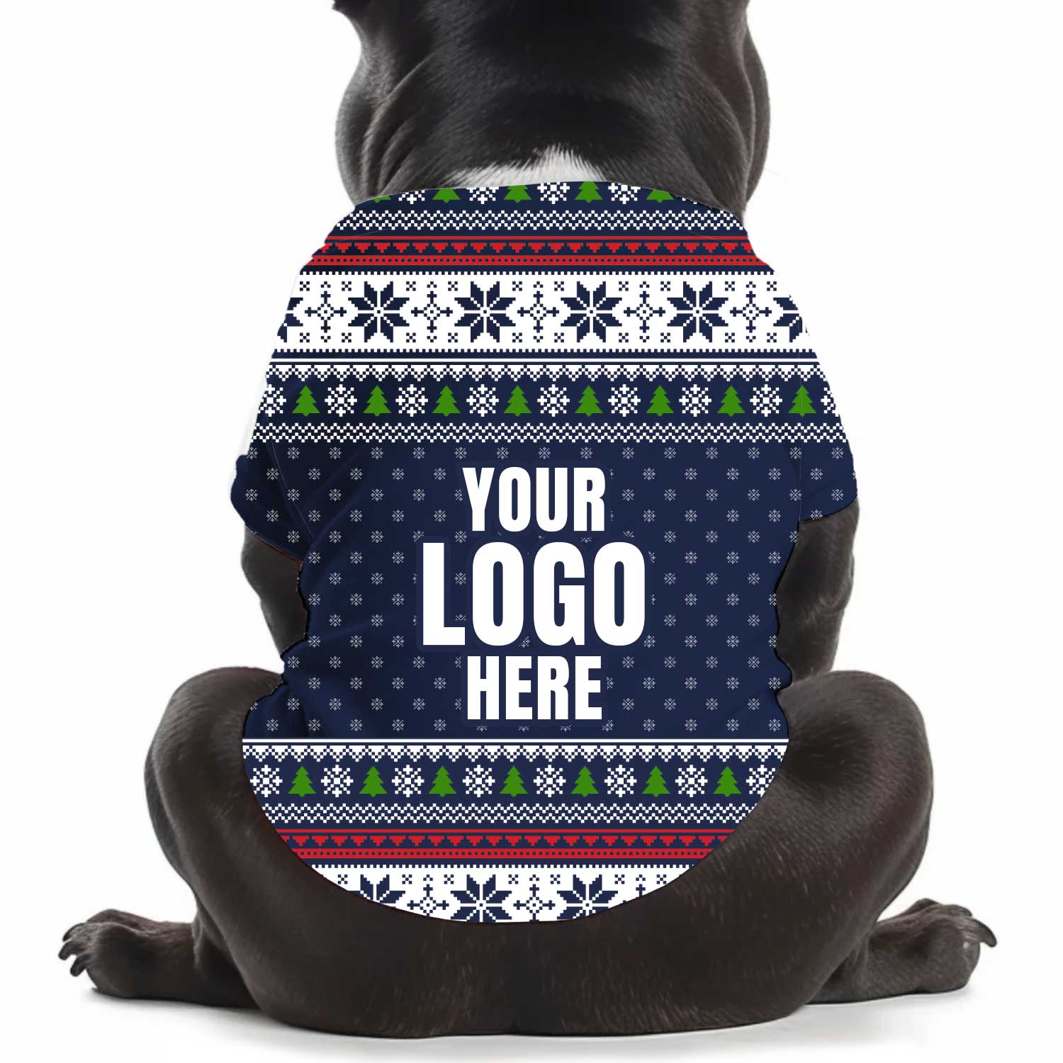 Your Logo Personalised Christmas Dog T Shirt