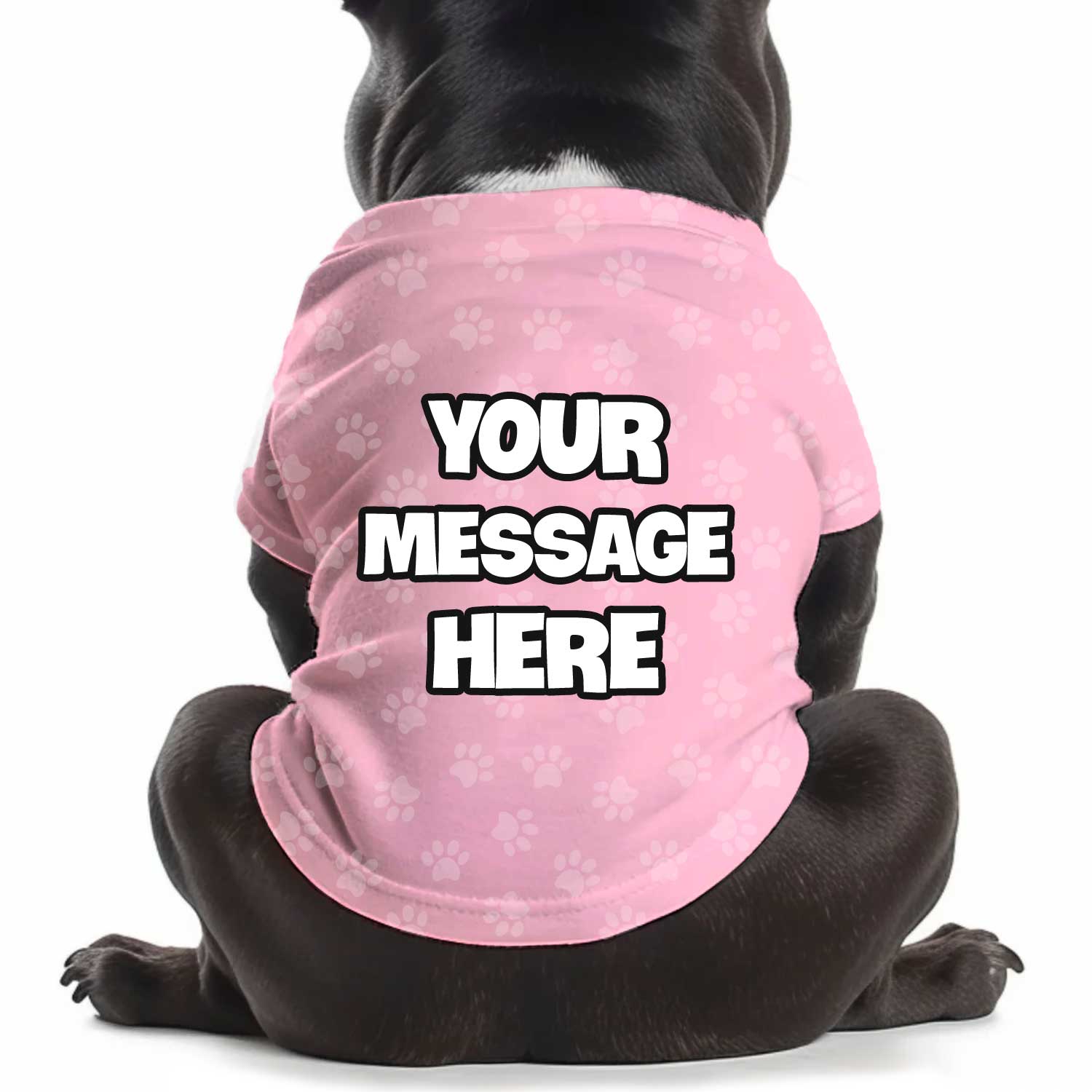 Custom Message Personalised Dog T Shirt