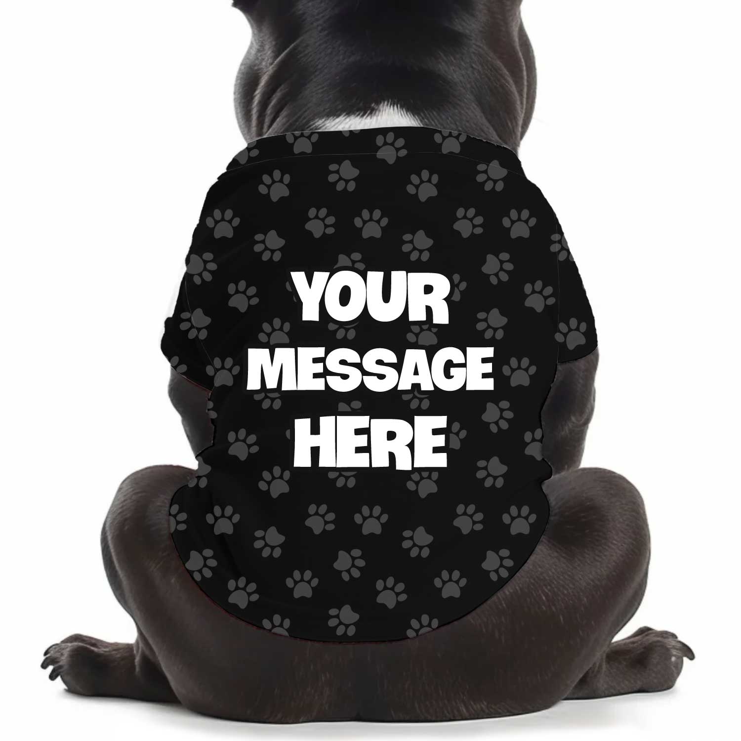 Custom Message Personalised Dog T Shirt