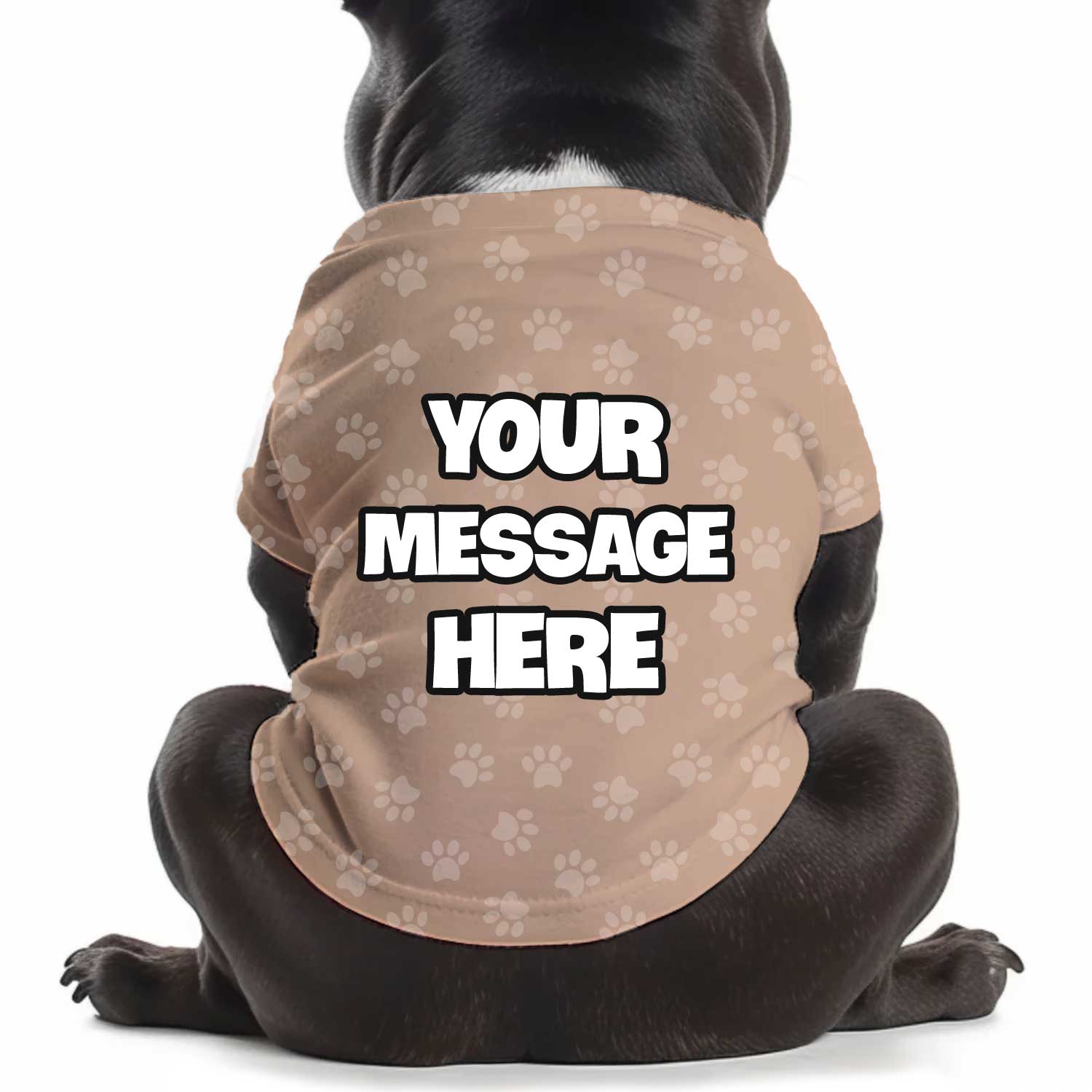 Custom Message Personalised Dog T Shirt