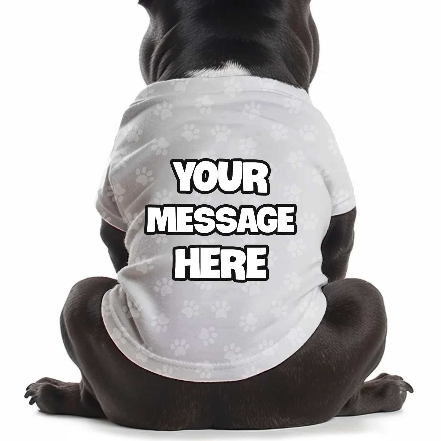 Custom Message Personalised Dog T Shirt