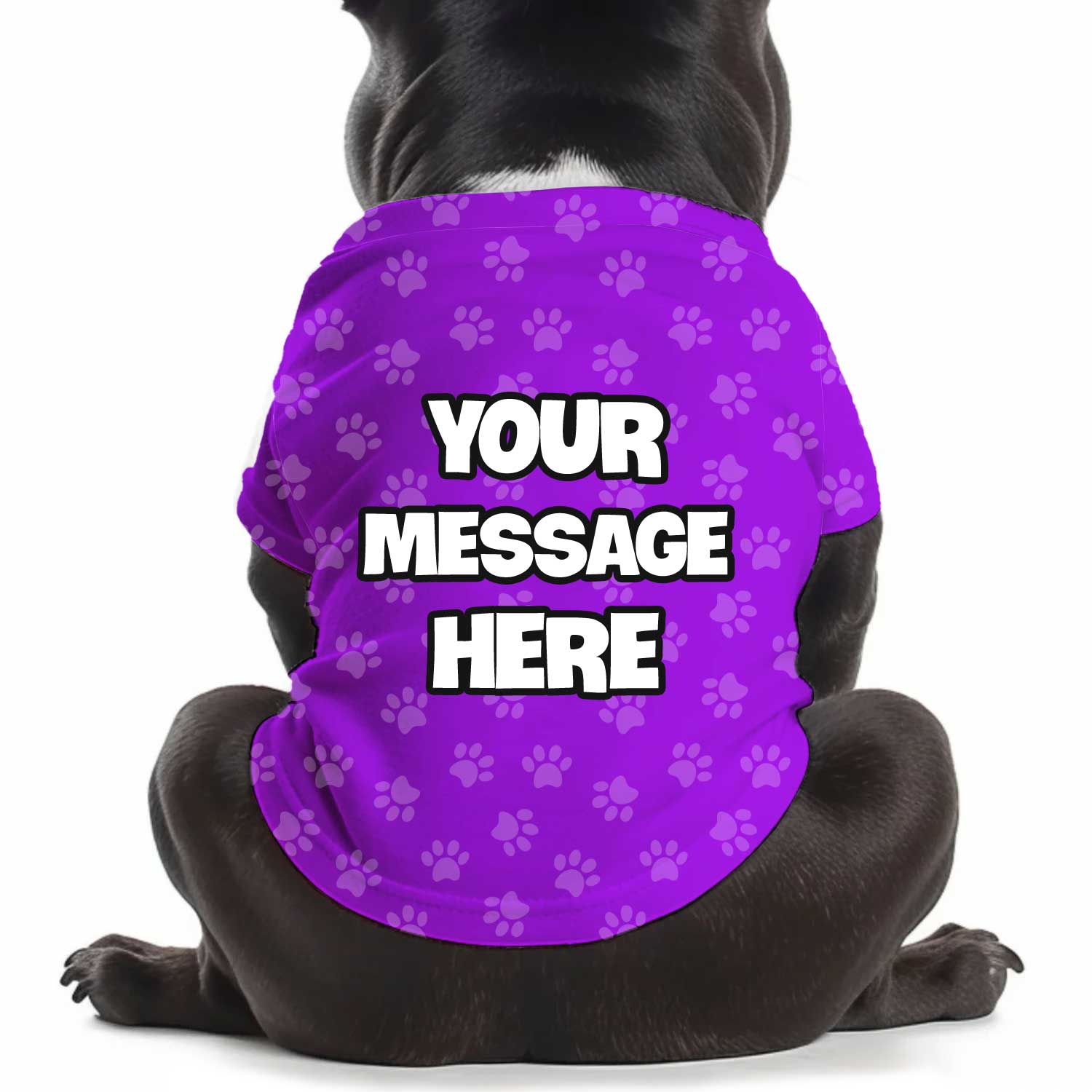 Custom Message Personalised Dog T Shirt