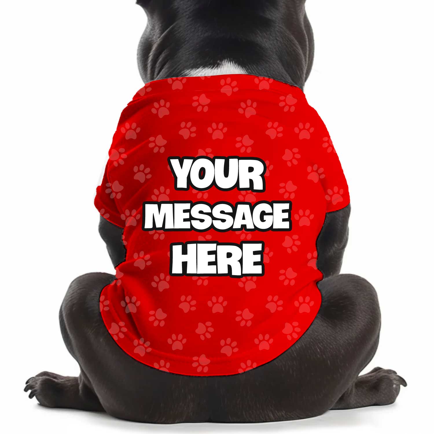 Custom Message Personalised Dog T Shirt