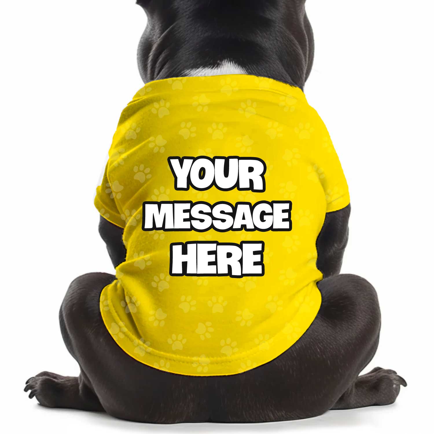 Custom Message Personalised Dog T Shirt