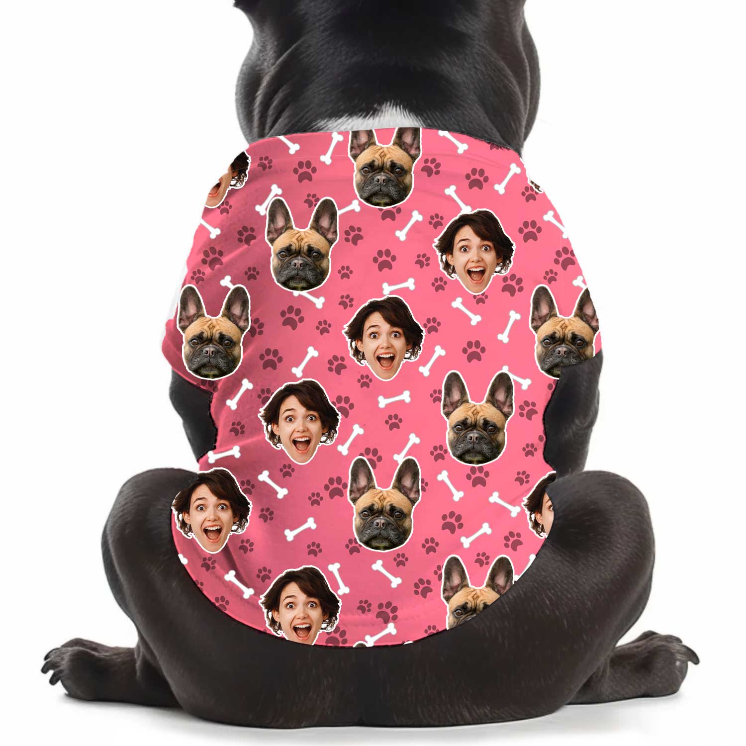 Dogsy Pattern Personalised Dog T Shirt