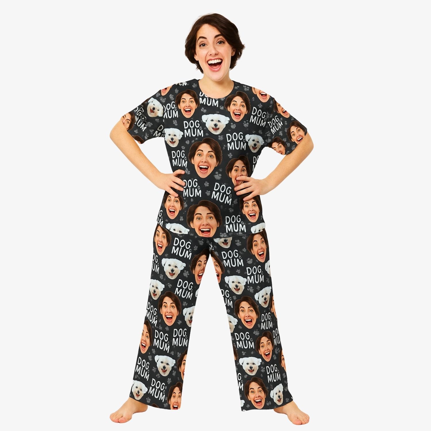 Women's Dog Mum Personalised Pyjamas