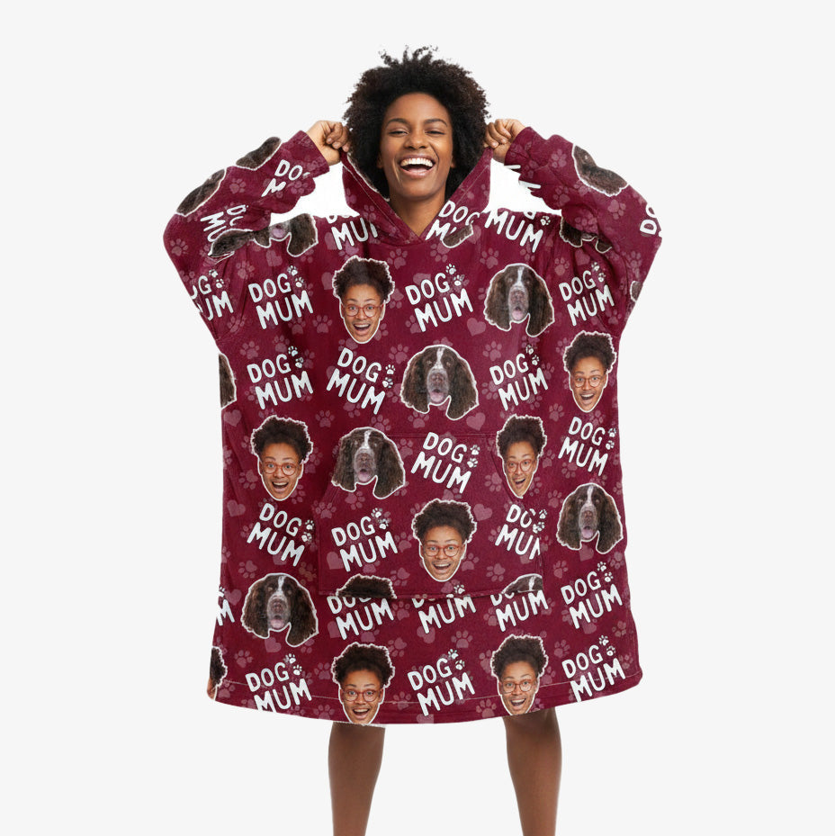 Dog Mum Personalised Hoodie Blanket