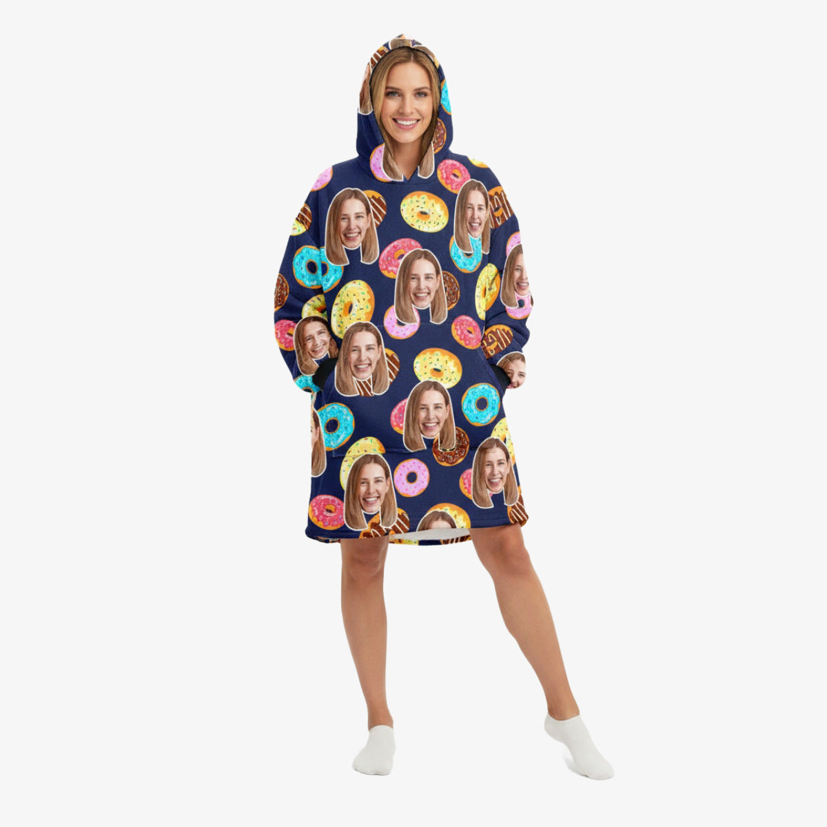 Donuts Chillzy Hoodie Blanket
