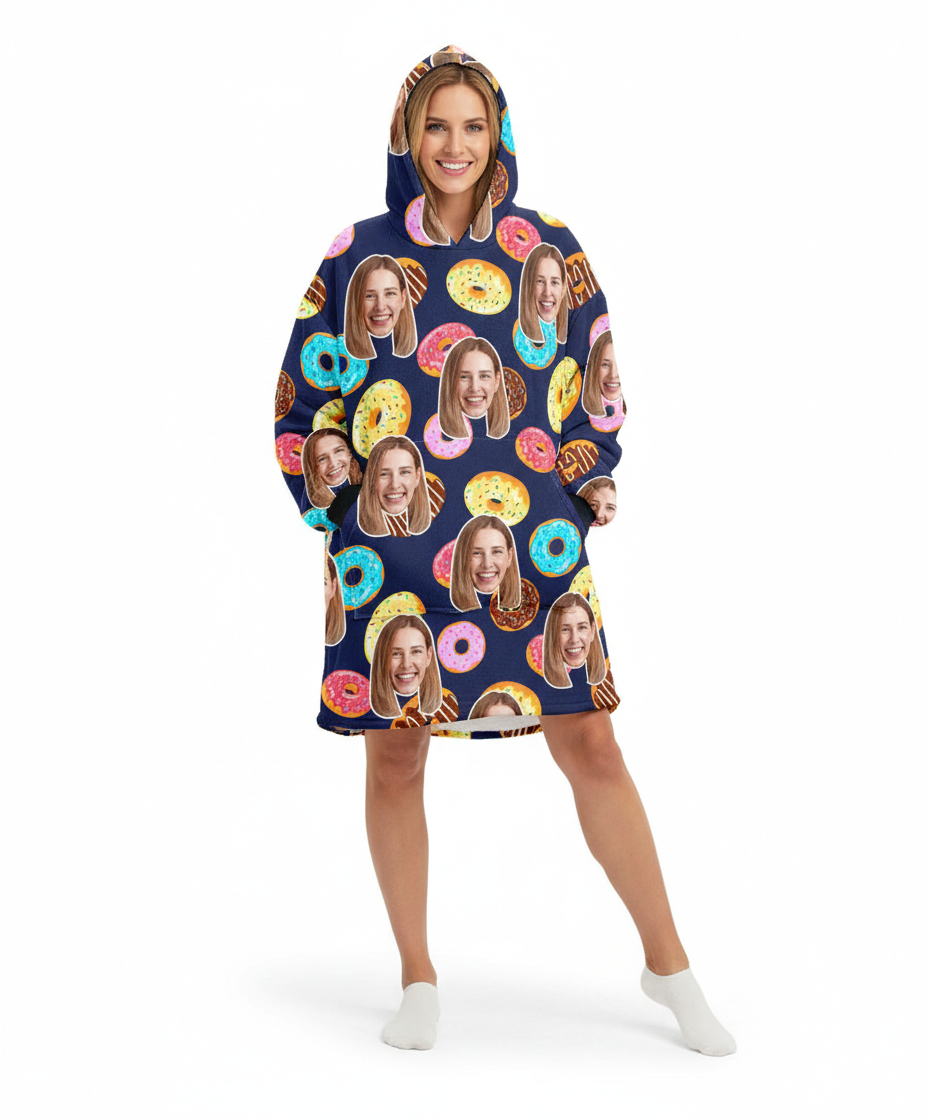 Donuts Chillzy Hoodie Blanket