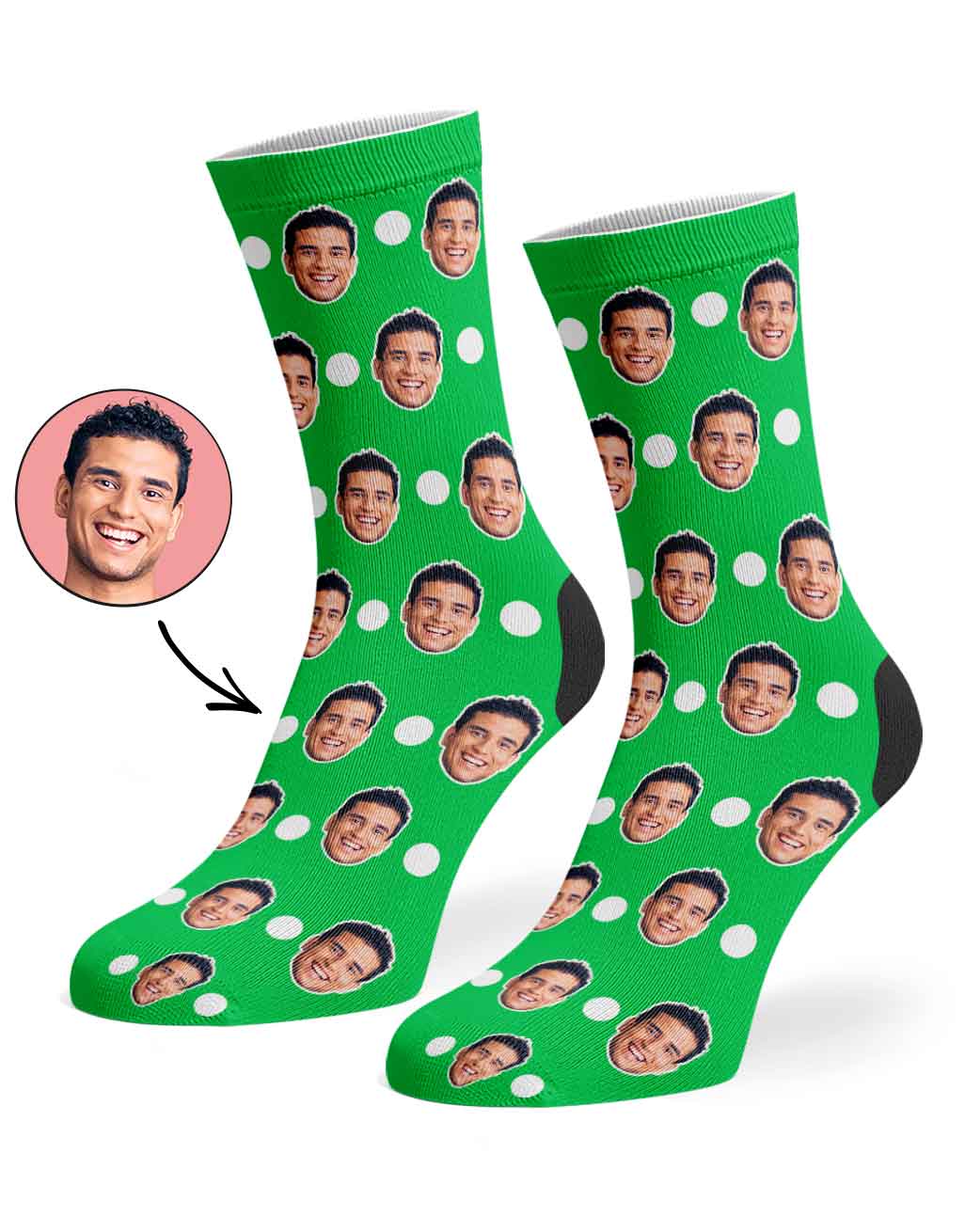 Polka Face Socks