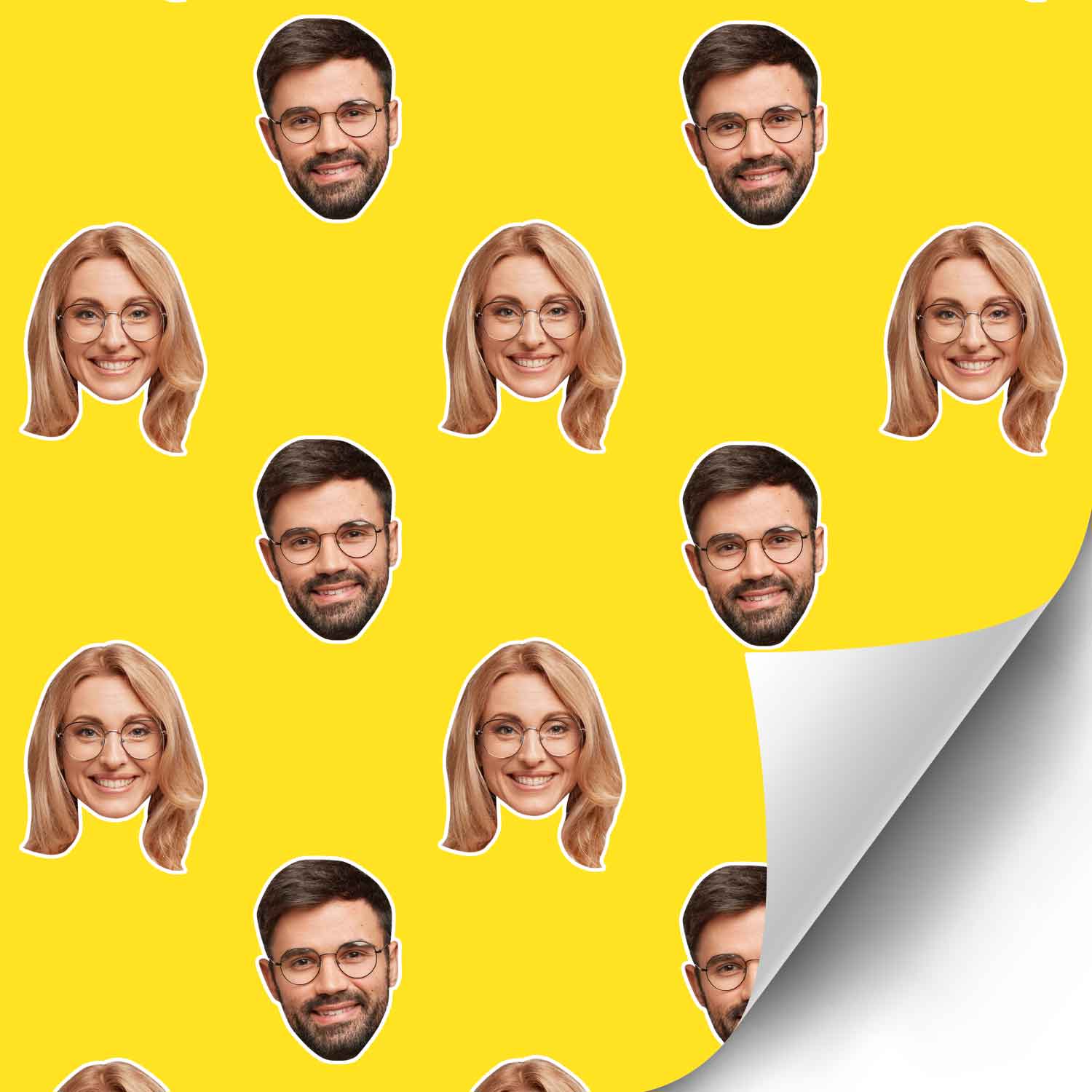 Couples Face Wrapping Paper