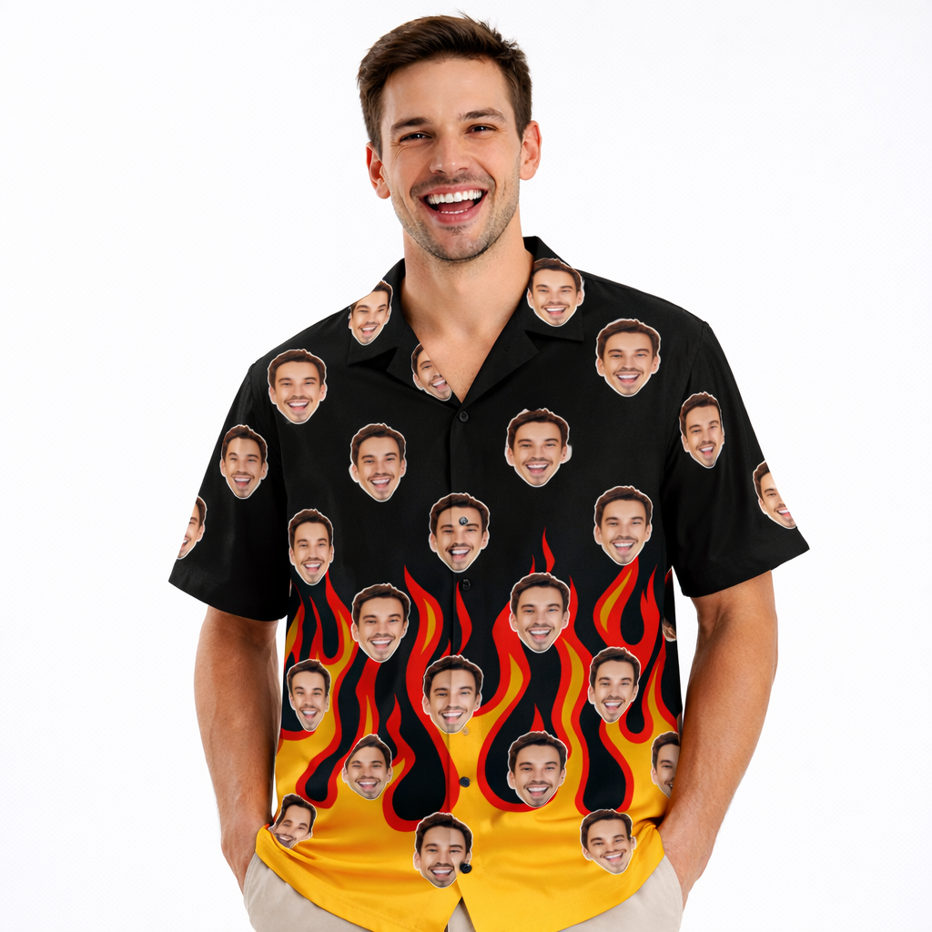 Fire Flame Custom Hawaiian Shirt